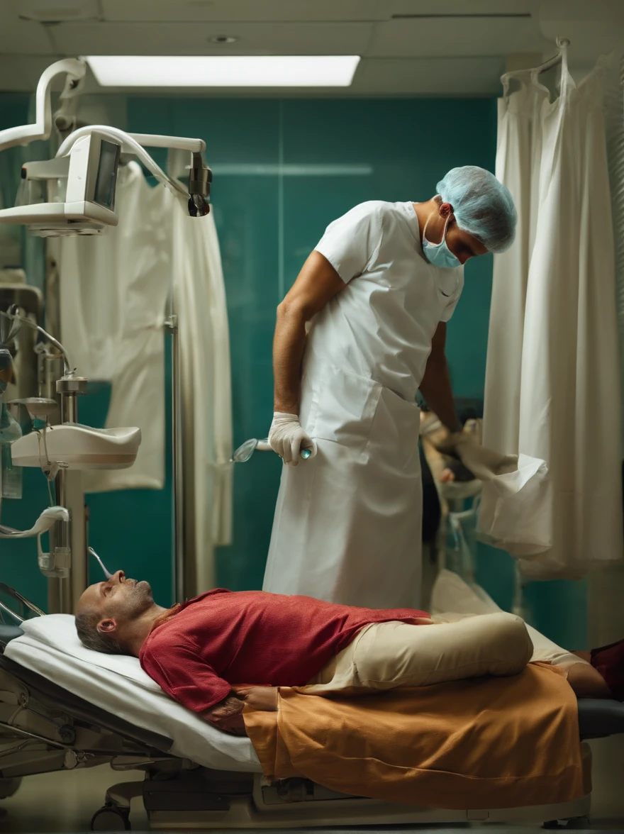 injury man in hospital