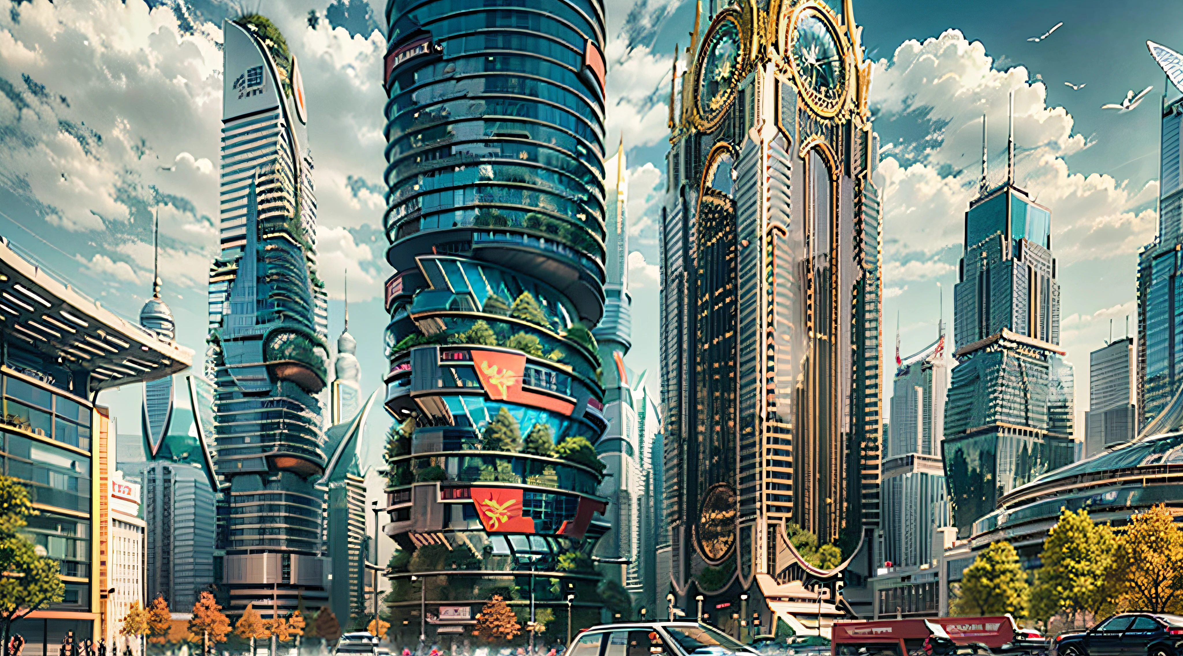 Enter a fascinating vision of the future through captivating futuristic images of the city of Shanghai. The towering giant skyscraper is decorated with gold ornaments and a smooth glass curtain wall，pierce the sky, The vibrant lights of the city that never sleeps. In the midst of a bustling cityscape, An iconic giant high-tech building, Its architectural marvels are enhanced in a futuristic style. The city is full of life，Full of life。，Full of life。，Full of life。，Full of life。，Full of life。，Full of life。，Full of life。，Full of life。，Full of life。，Full of life。，Full of life。，Full of wealth。，Full of luxury。，Full of technology。。, State-of-the-art technology blends seamlessly with traditional Chinese luxury urban fabric. This stunning work of art, Use Pixai to bring powerful AI models to life, Show the limitless creativity and possibilities of our imagination. Experience the future of the cityscape at Pixai，Immerse yourself in a visionary world of art