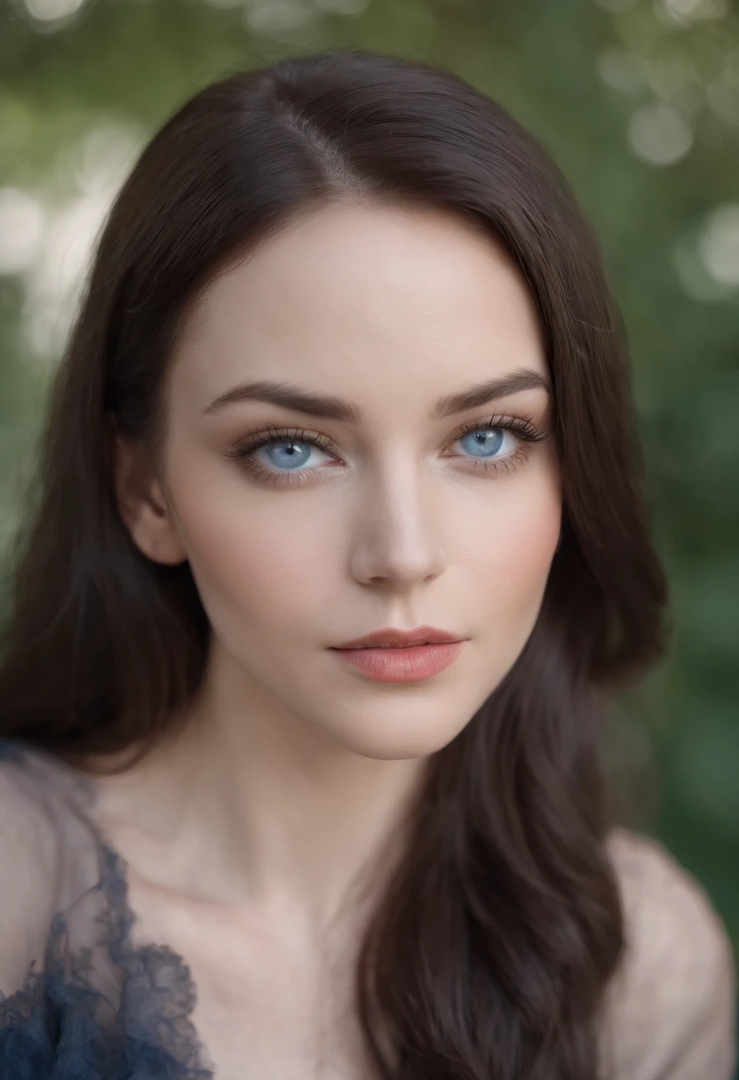 A woman with long hair and blue eyes posing for a picture - SeaArt AI