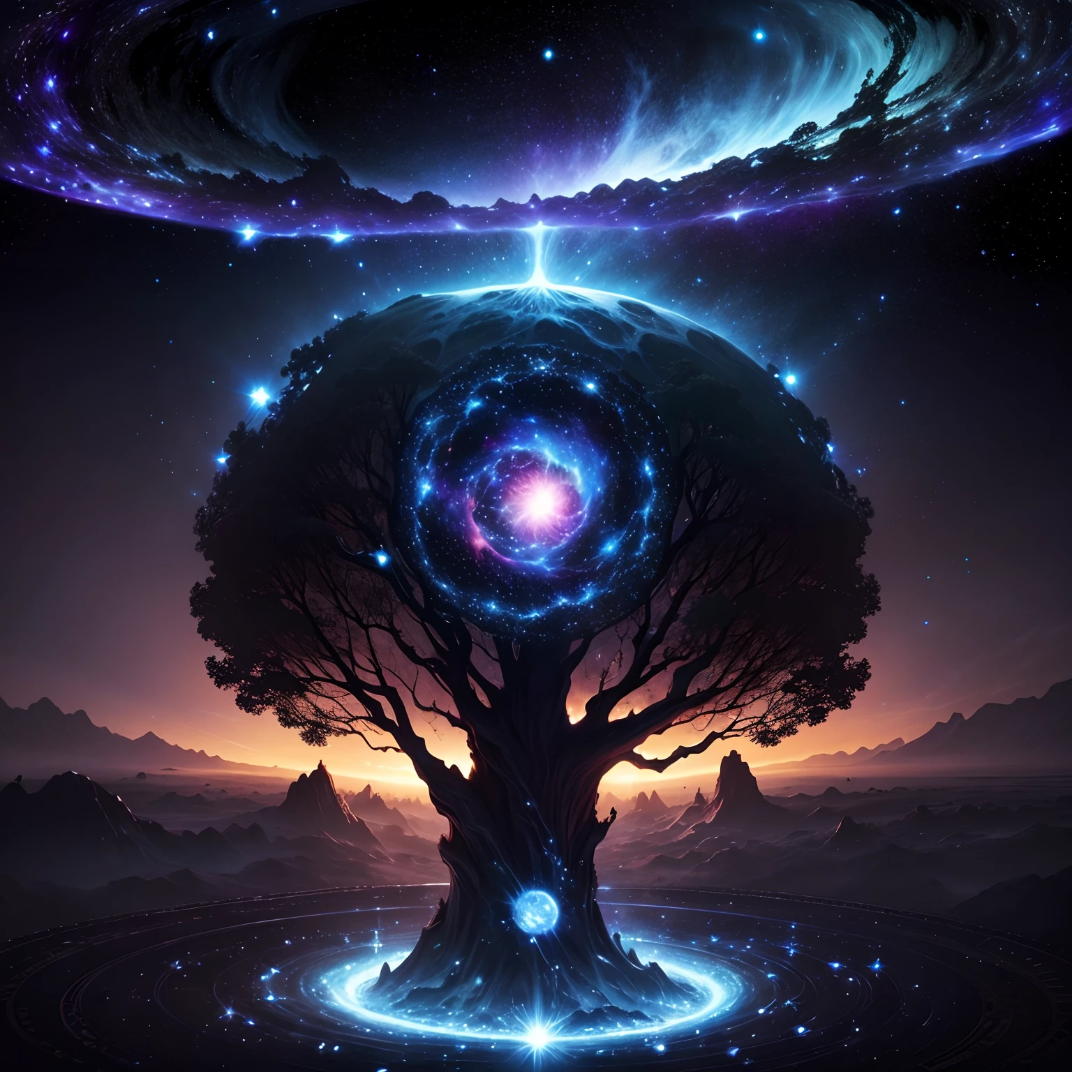 World Tree,Ring of Stars,A universe without boundaries.,Endless galaxies,Dangerous black holes,Supernova Bomb,Floating Stellar Nebula,Negative dark mode