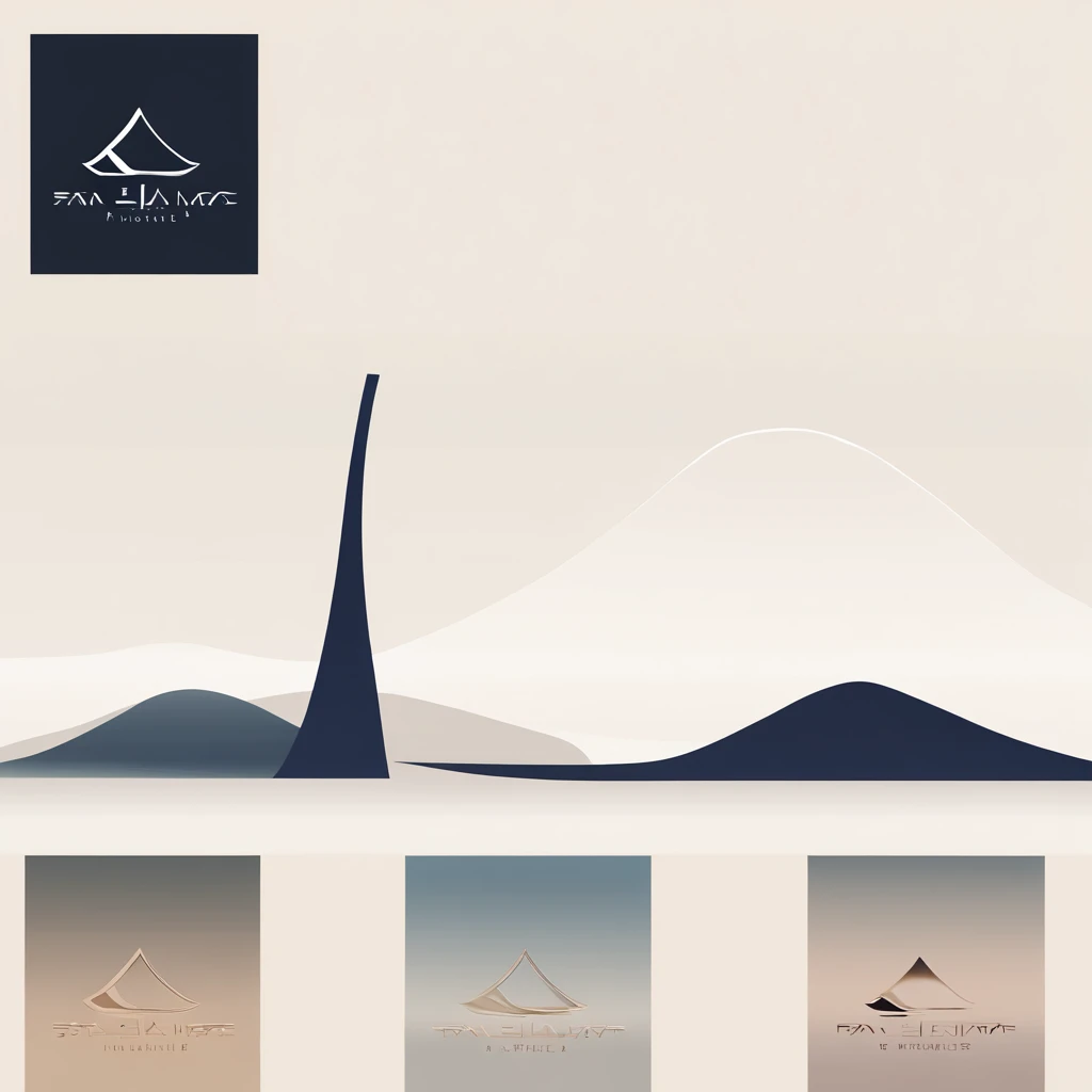 The minimalist logo design features rolling hills and a sleek, modern font, a shape that is a deformation of the Chinese character Taihe.