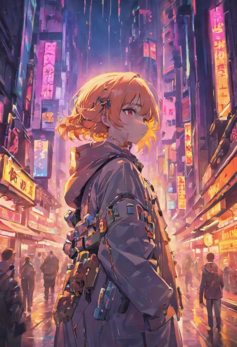 (best quality,highres,masterpiece:1.2),ultra-detailed,realistic,concept art,cyberpunk,weapons and ammunition,mechanical parts,metallic surfaces,glowing neon lights,gritty atmosphere,explosions and smoke,dark futuristic cityscape,dystopian future,vivid colors,sharp focus,bokeh