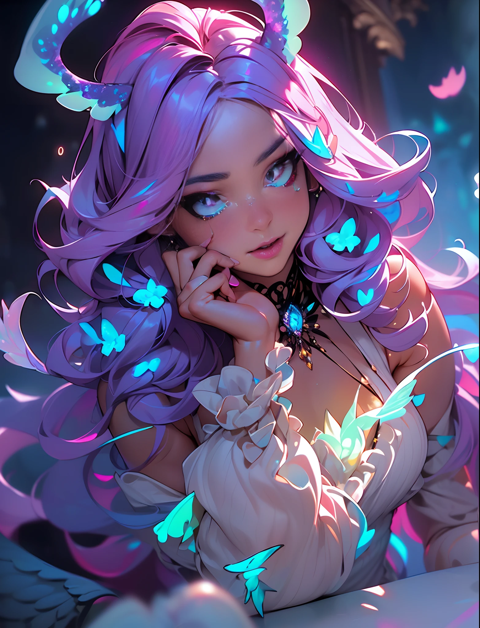 a close up of a cartoon character with a pink hair, afrofuturism anime, loish |, loish and wlop, rococo cyberpunk, rossdraws pastel vibrant, anime barbie in white stockings, loish and clamp style, detailed digital anime art, rossdraws cartoon vibrant, decora inspired illustrations, digital anime illustration, inspired by Pearl Frush