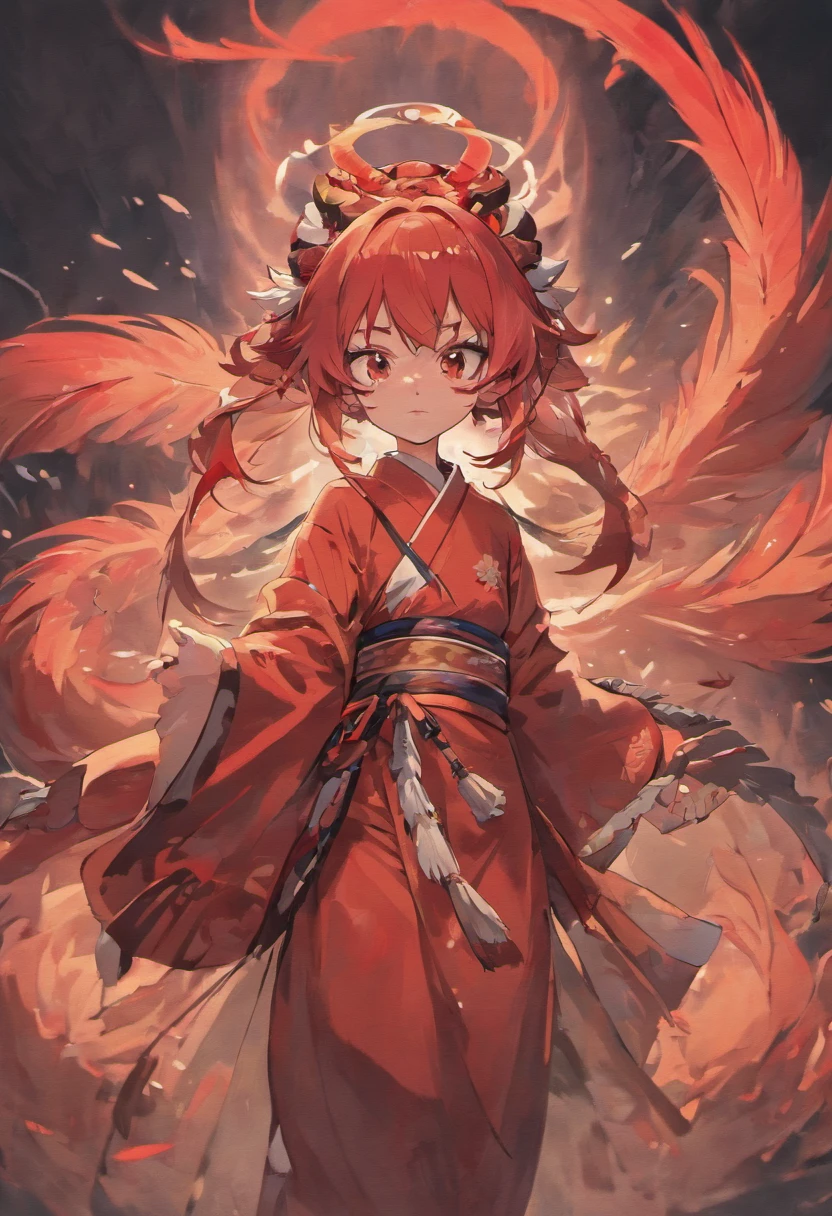 Japanese mythology,Create a Tengu, red mask, long nose, feather hats, 8k, ultra realism, cinematic