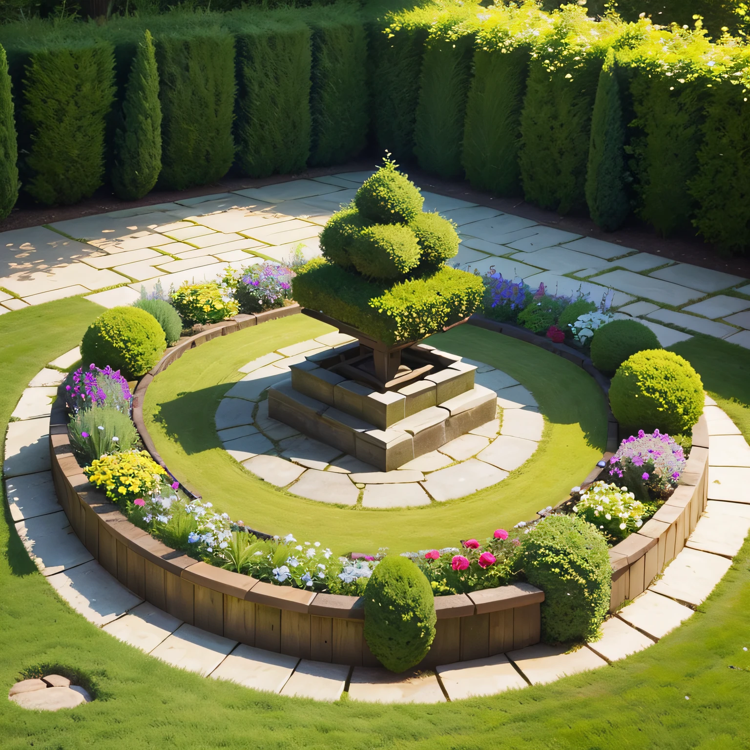 Small knot garden designs with The Fragrance