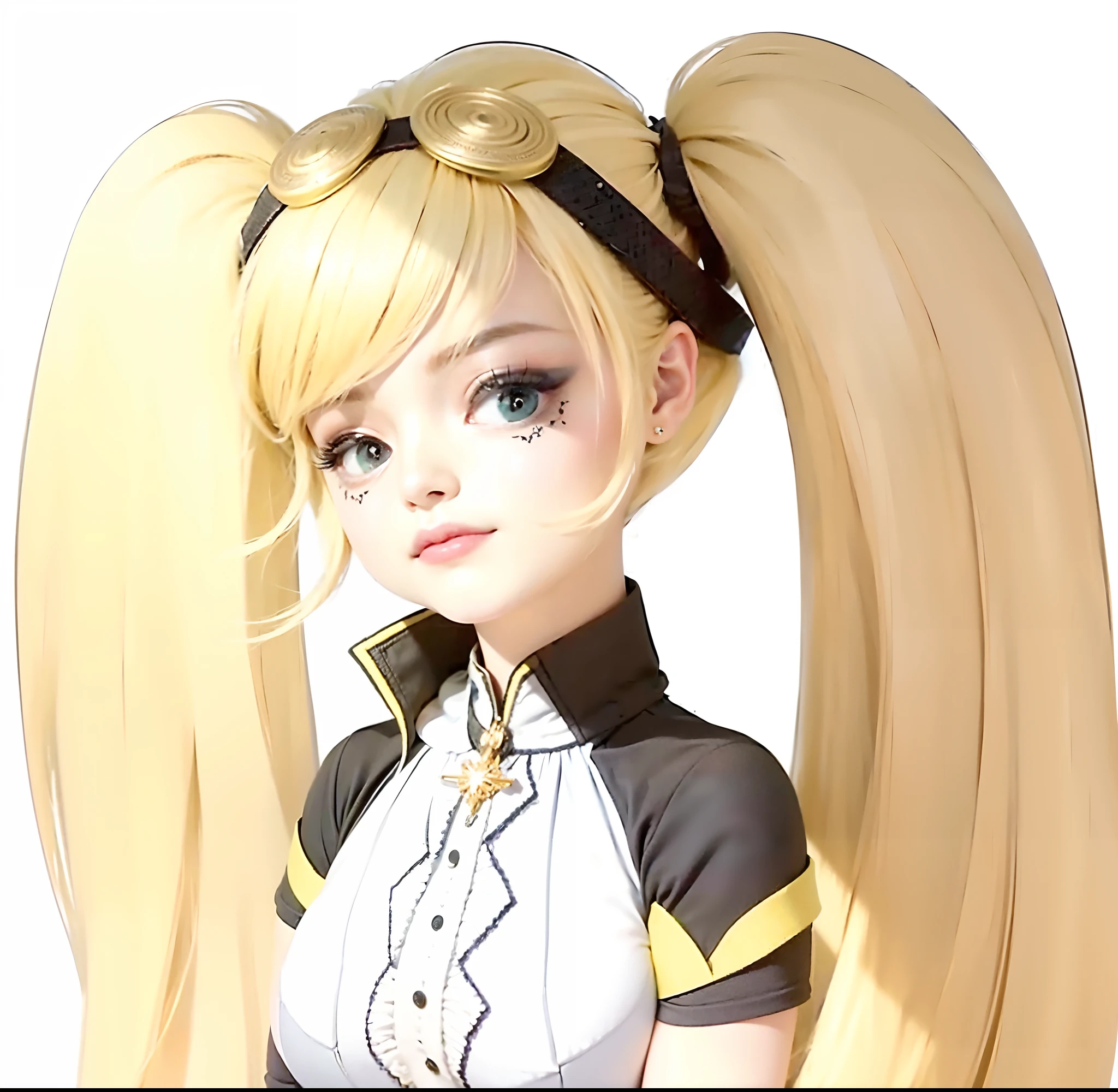 High quality image, masterpiece, detailed hair texture, detailed skin texture, detailed cloth texture, 8k, add fabric details, ultra detailed skin texture, ultra detailed photo, skin pores, cloth details, high skin details, realistic hair details, portrait of a girl, ponytail, long hair, blonde hair, wearing a dress