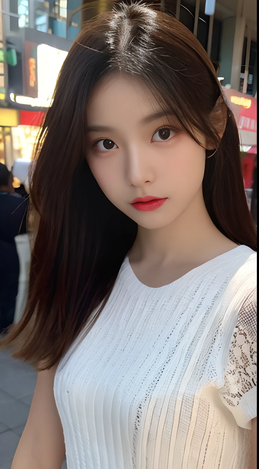 NSFW, NSFW:1.2, NSFW, (unparalleled masterpiece ever、top-quality))、Raw photography、top-quality、Full body portrait:2.0、medium distance shot、White silk bodycon dress、All clothes are thin lace fabric、Perfect silk bodycon dress for the body、(Composition from the knee up:1.2)、No underwear、Hard nudity、see -through、32K、ultra res、fully body photo:2.0, is standing:2.0、Best Quality, Raw photo, skinny body、Photorealsitic, Full body portrait:2.0、rialistic photo、(small tits:1.2), (skinny body:1.8), street corner、Crowds, Ginza、fully body photo, Looking at the camera、a beauty girl, Cute, length hair, depth of fields, hight resolution, nudde、ultra -detail, Fine detail, Highly detailed, Highly detailed eyes and face, Sharp pupils, Realistic pupils, Sharp Focus, softlighting