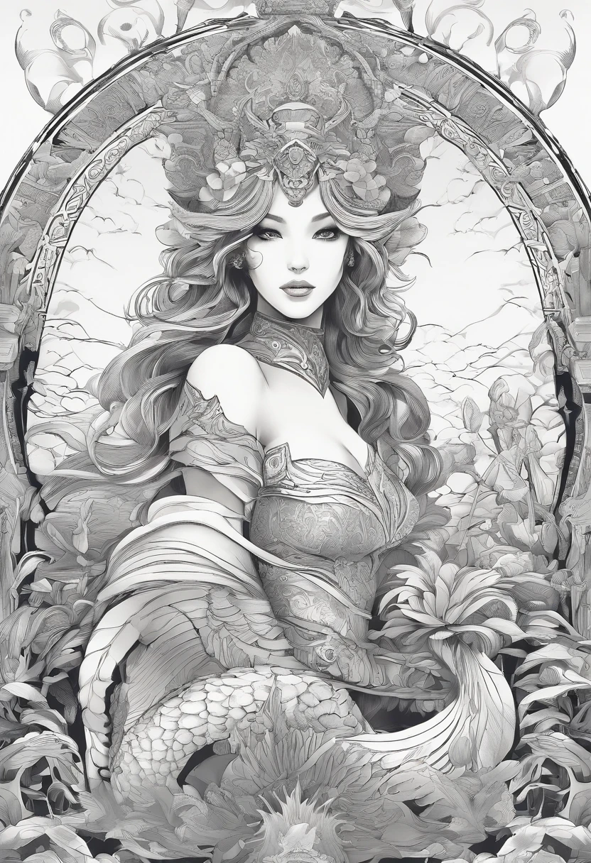 All over the mermaids，with a crown on her head, portrait of mermaid warrior, portrait of mermaid queen, Fantasy art style, Extremely detailed Artgerm, Phlegm sputum, phlegm | Art germ, Fantasy art Behance, Deviantart ArtStation CGSCOSIETY, 2. 5 D CGI anime fantasy artwork, Ross Tran 8 K, IG model | Art germ