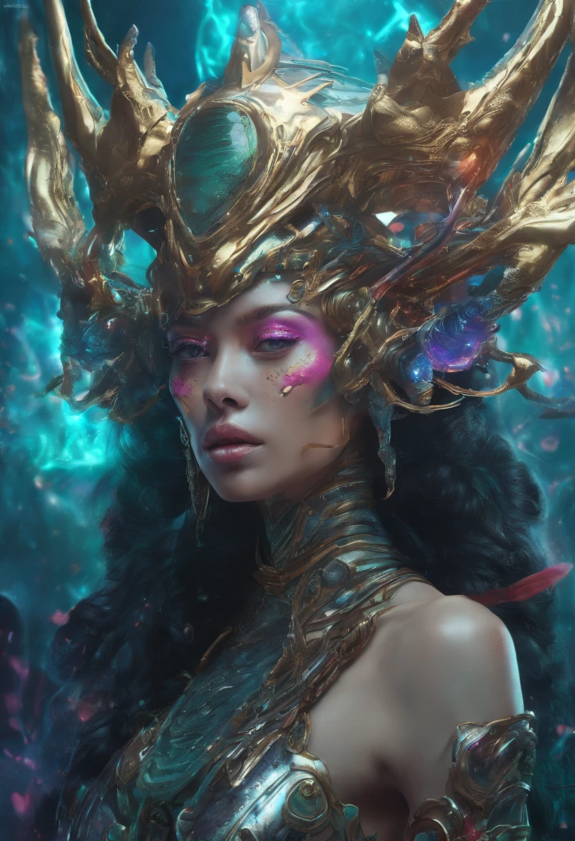 All over the mermaids，with a crown on her head, portrait of mermaid warrior, portrait of mermaid queen, Fantasy art style, Extremely detailed Artgerm, Phlegm sputum, phlegm | Art germ, Fantasy art Behance, Deviantart ArtStation CGSCOSIETY, 2. 5 D CGI anime fantasy artwork, Ross Tran 8 K, IG model | Art germ