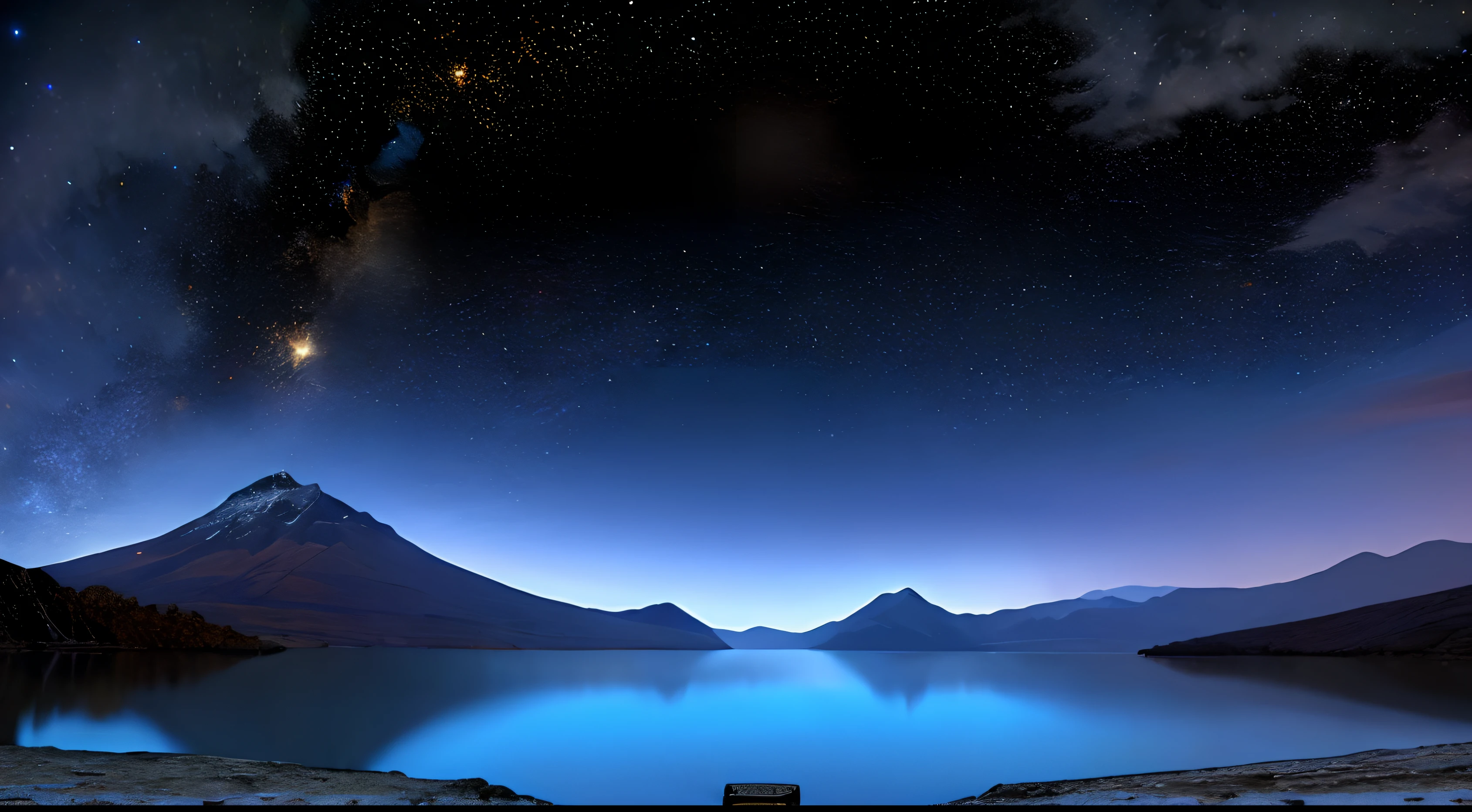 ((Masterpiece:1.4,Best Quality)), Clear starry sky
(Lake), Volcanic lake full of magma, scenery, skye, letho,
(midynight:1.4), Stars in the night sky, high detail, abundant, 8K, high detail, wallpapers