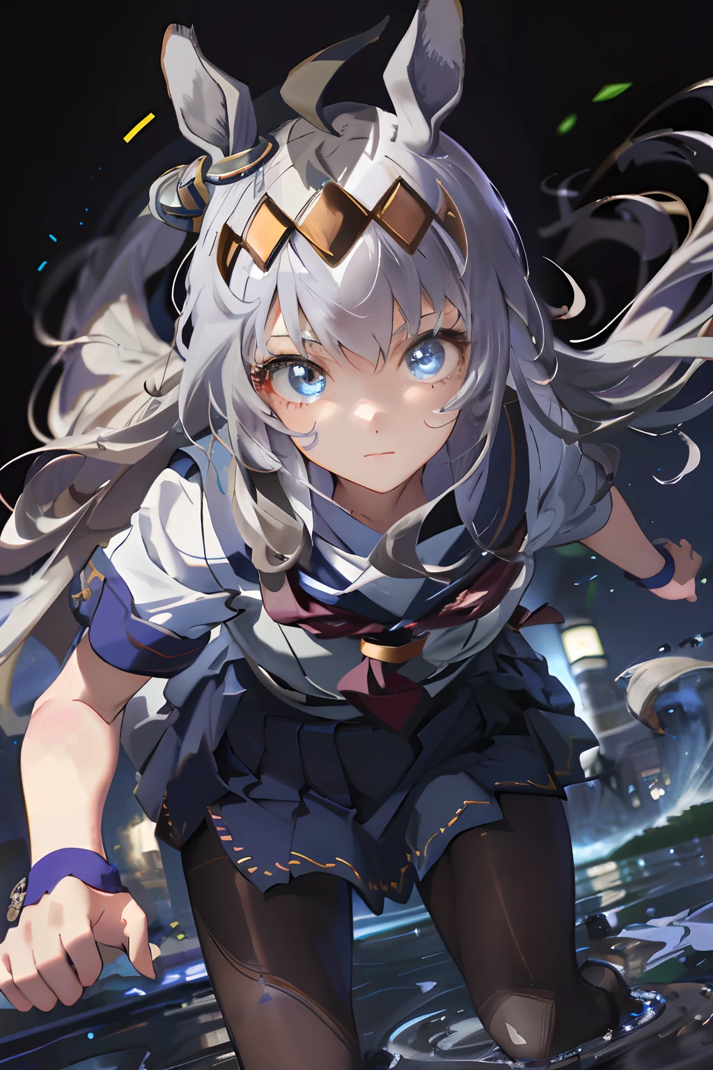 Beautiful Meticulous Girl, very detailed eyes and faces, Beautiful detailed eyes, absurderes, unbelievable Ridiculous, hugefilesize, ultra - detailed, A high resolution, The is very detailed,best qualtiy,tmasterpiece,kemomimi,((Japanes girl' high school uniform)),illustratio,The is very detailed,CG,unified,8k 壁纸,Amazing Cleavage,finely detailled,tmasterpiece,best qualtiy,The is very detailed的 CG unified 8k 壁纸,light in face,cinmatic lighting, 1girl, 16 years old,((pantyless)),(((dynamicposes))),(Camel toes),(A half body),((Pantyhose)),
