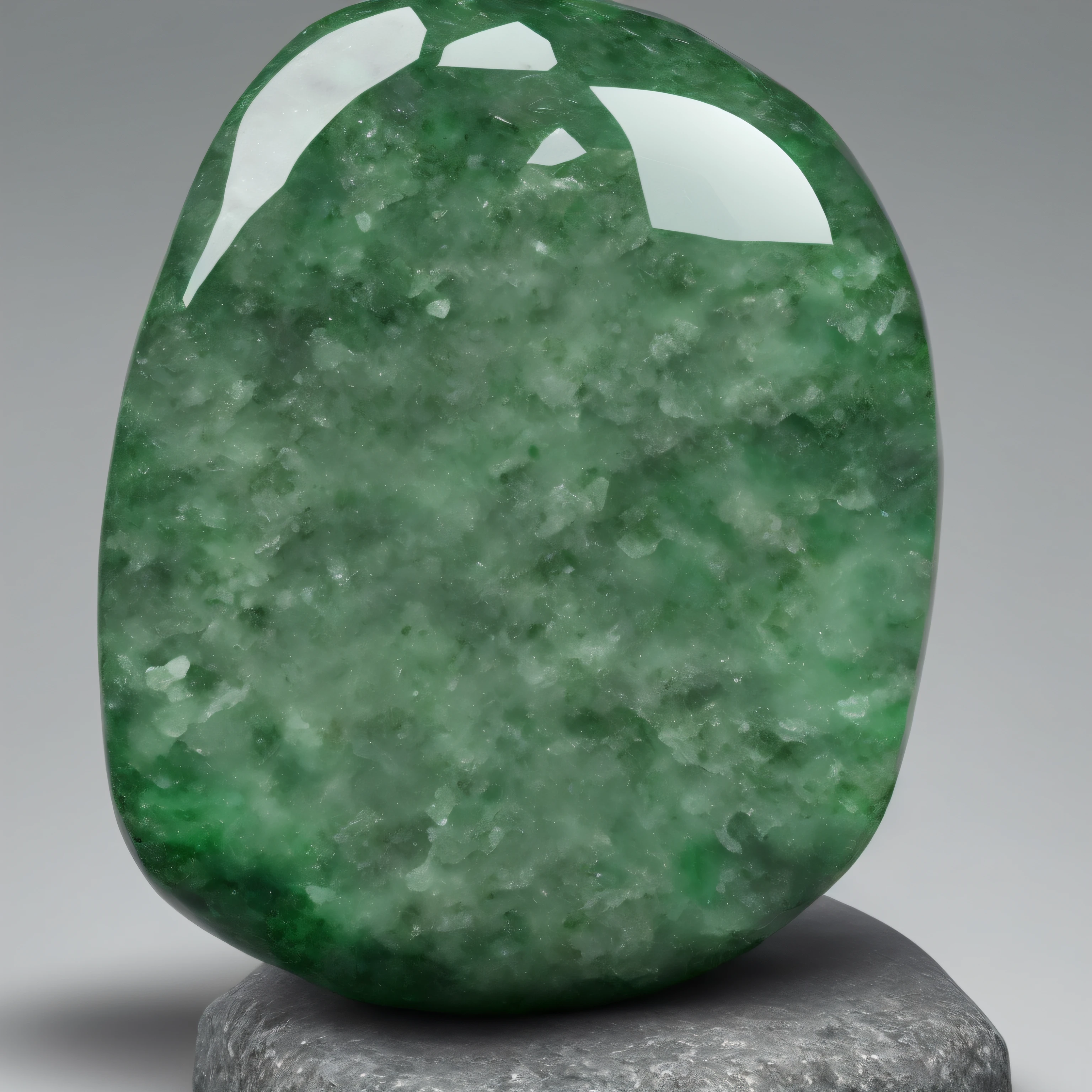 Jade stone ,All image focus on one stone and clear, Separate background from the stone image,high-quality, close up, white background, 4k realistic look