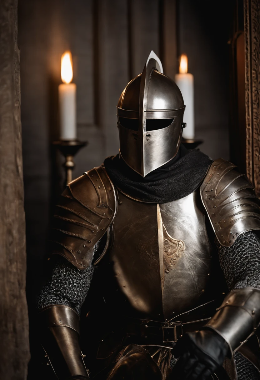 Knight Templars' reaction to a surprising event, highlighting their mystique and intrigue as historical figures., award winning studio photography, professional color grading, soft shadows, no contrast, clean sharp focus, film photography, 35mm lens, Carl Zeiss, f/0.7, highly detailed, hyperdetailed, full body