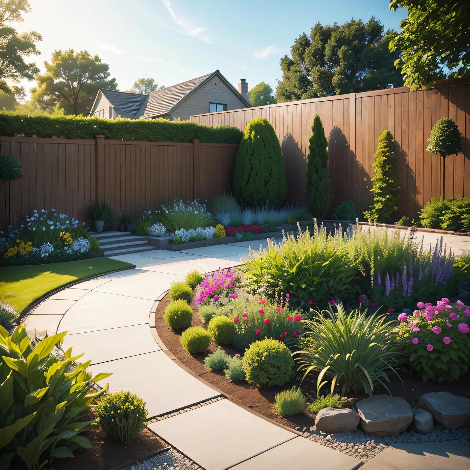 Low maintenance friendly garden designs with completed friendly garden