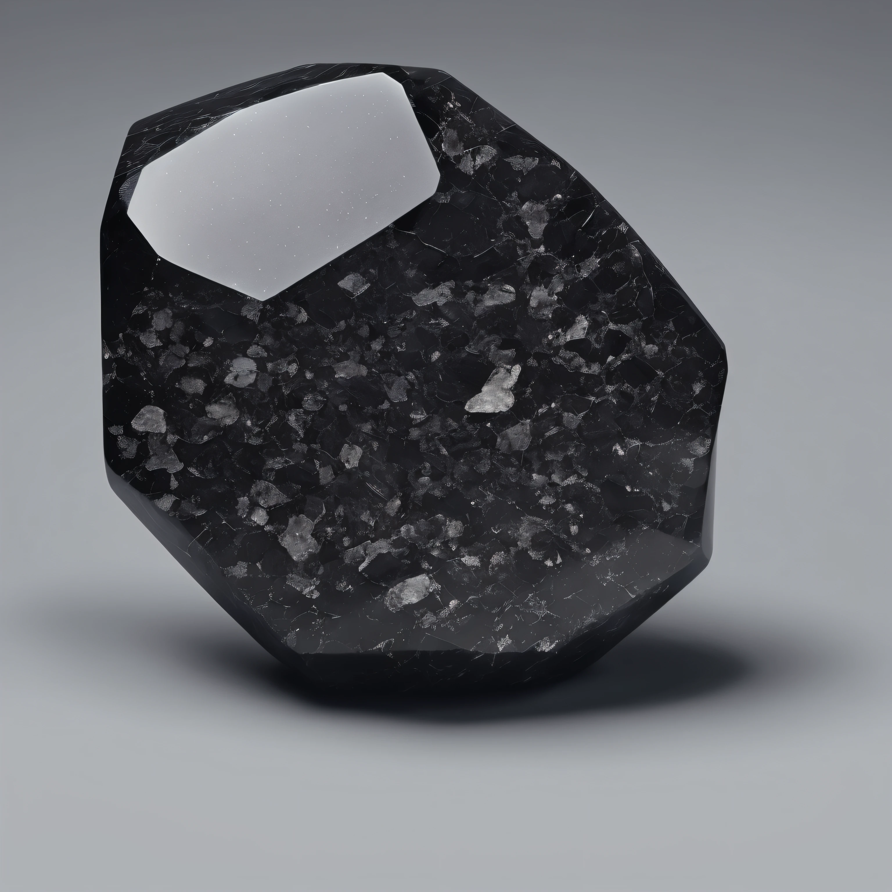 Obsidian stone ,All image focus on one stone and clear, Separate background from the stone image,high-quality, close up, white background, 4k realistic look