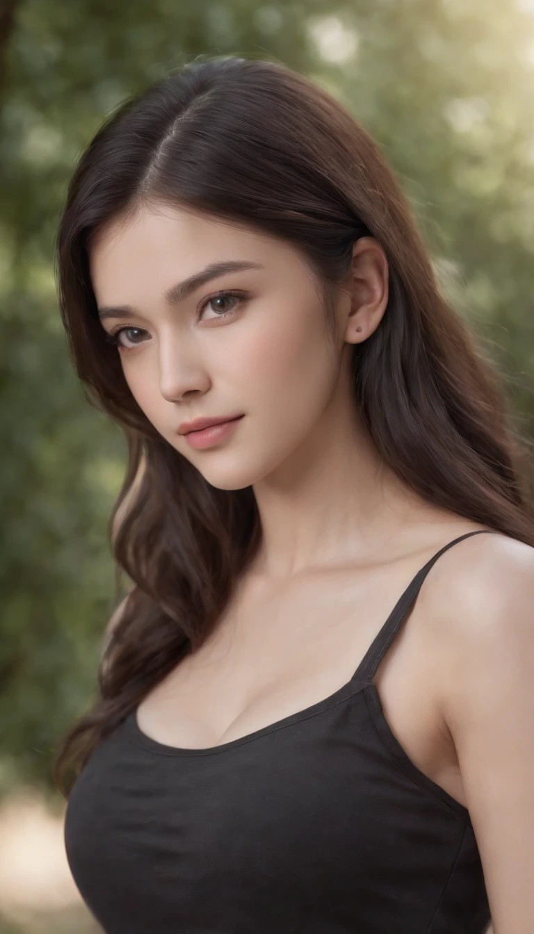 YES NSFW, Goddess, Realistic Babe, (best quality,4k,8k,high res,masterpiece:1.2),ultra-detailed,(realistic,photo realistic,photo-realistic:1.37), half portrait, beautiful face,flowing hair,wisdom,serene expression,divine beauty,ethereal glow,heavenly aura,graceful pose,golden halo,sparkling eyes,elegant gown,light pastel color palette,soft lighting,delicate brushstrokes,classic half portrait, Renaissance style,sublime tranquility