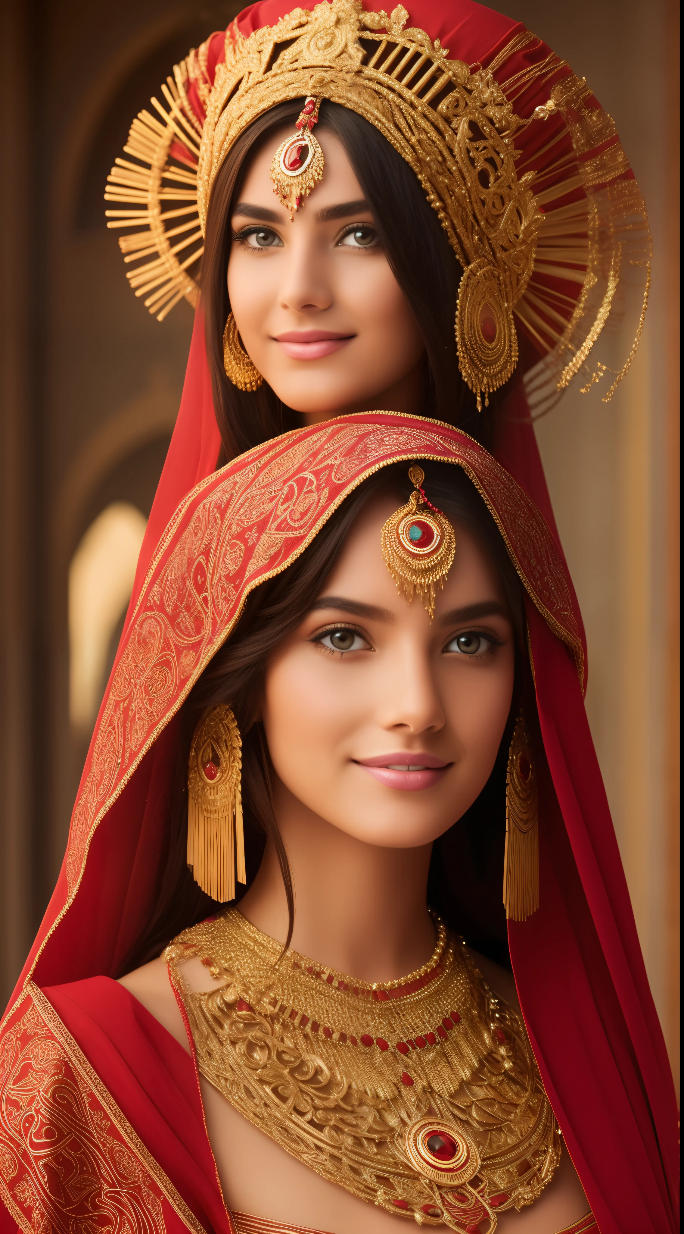 highly detailed, active, elegant, confident, optimistic, ager, smiling, beautiful, heroine, perfect look, a berber godess Atlas, berber clothing, fine skin details, intricate details, symetrical vanishing point, trending on artstation, Artgerm, Greg Rutkowski, Tom Blackwell, Rubens, isni, headdress, jewelry, costume, traditional , isni, UshamXL, --auto