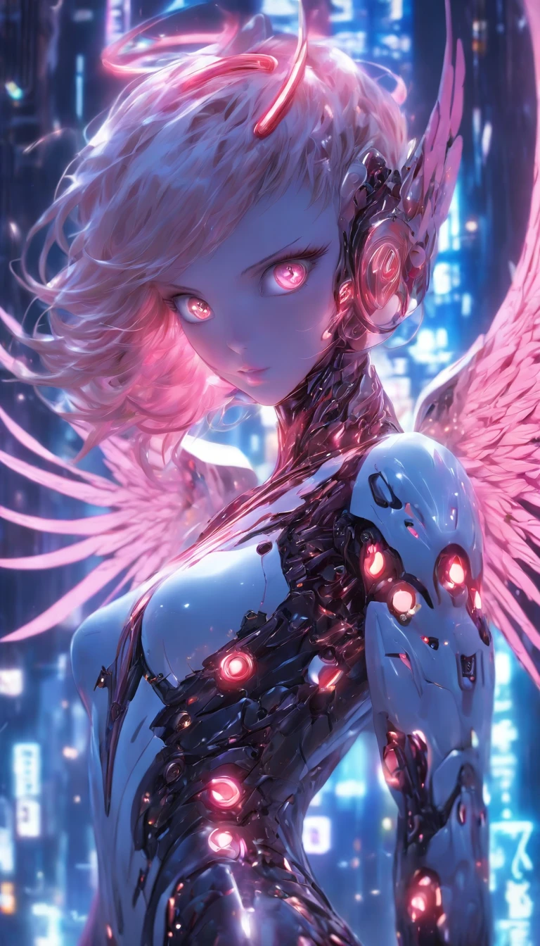 (Full body shot:1.4),(Wide angle shot) (longshot: 1.3), (Intricate details:1.4), (masutepiece) , ((anime robots, Beautiful white skin doll, Angel, 1girll, Magic)), (Perfect aesthetic eye:1.3) , (Detailed eyes) , (Halo) , (Eldon Ring:1.4), (Wings:1.3), blazing, twin-tail hair, multicolored hair, (Anatomically correct body:1.4) , angry, (Perfect face), Sarnio Anchoragun Majestic Guardian Night | Ultra-fine robot armor | Cinematic lighting | Complex filigree metal design | 16 K | unreal enginee 5 | rendering by octane | 。.。.。.。.3D, (Anatomically correct :1.4), (ultra-detailliert, Fantasy background, blush, Solo, battle posture), (magic circles:1.3), Lightning Effects, (Ray tracing), Show your abilities.i., (Glowing eyes) , (Particle Glow) , 16K Race Wallpapers, robot woman, Focus Trend, Authors:Nimox S.., hyper HD(Raw photo:1.2),Pink Latex Jumpsuit,Hollow-On,Holt Color, latex shiny,tight fitted,sweat leggs,White liquid, Pink body, wearing atsuko kudo latex outfit, wearing tight suit, smooth pink skin, Catsuit, Wearing latex, shiny plastic, shiny metallic glossy skin, Pink glow color, Latex costumes, chrome bodysuit, cyberpunk glossy latex suit, shiny, futuristic glossy latex suit Spread your legs apart M-shaped legs Angry look sullenness Irritated,White liquid all over the body,
