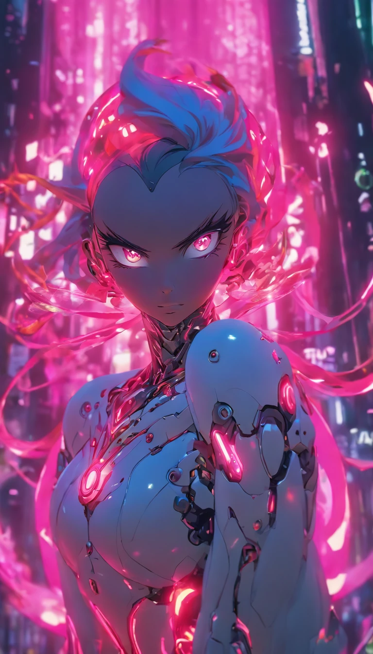(Full body shot:1.4),(Wide angle shot) (longshot: 1.3), (Intricate details:1.4), (masutepiece) , ((anime robots, Beautiful white skin doll, Angel, 1girll, Magic)), (Perfect aesthetic eye:1.3) , (Detailed eyes) , (Halo) , (Eldon Ring:1.4), (Wings:1.3), blazing, twin-tail hair, multicolored hair, (Anatomically correct body:1.4) , angry, (Perfect face), Sarnio Anchoragun Majestic Guardian Night | Ultra-fine robot armor | Cinematic lighting | Complex filigree metal design | 16 K | unreal enginee 5 | rendering by octane | 。.。.。.。.3D, (Anatomically correct :1.4), (ultra-detailliert, Fantasy background, blush, Solo, battle posture), (magic circles:1.3), Lightning Effects, (Ray tracing), Show your abilities.i., (Glowing eyes) , (Particle Glow) , 16K Race Wallpapers, robot woman, Focus Trend, Authors:Nimox S.., hyper HD(Raw photo:1.2),Pink Latex Jumpsuit,Hollow-On,Holt Color, latex shiny,tight fitted,sweat leggs,White liquid, Pink body, wearing atsuko kudo latex outfit, wearing tight suit, smooth pink skin, Catsuit, Wearing latex, shiny plastic, shiny metallic glossy skin, Pink glow color, Latex costumes, chrome bodysuit, cyberpunk glossy latex suit, shiny, futuristic glossy latex suit Spread your legs apart M-shaped legs Angry look sullenness Irritated,White liquid all over the body,