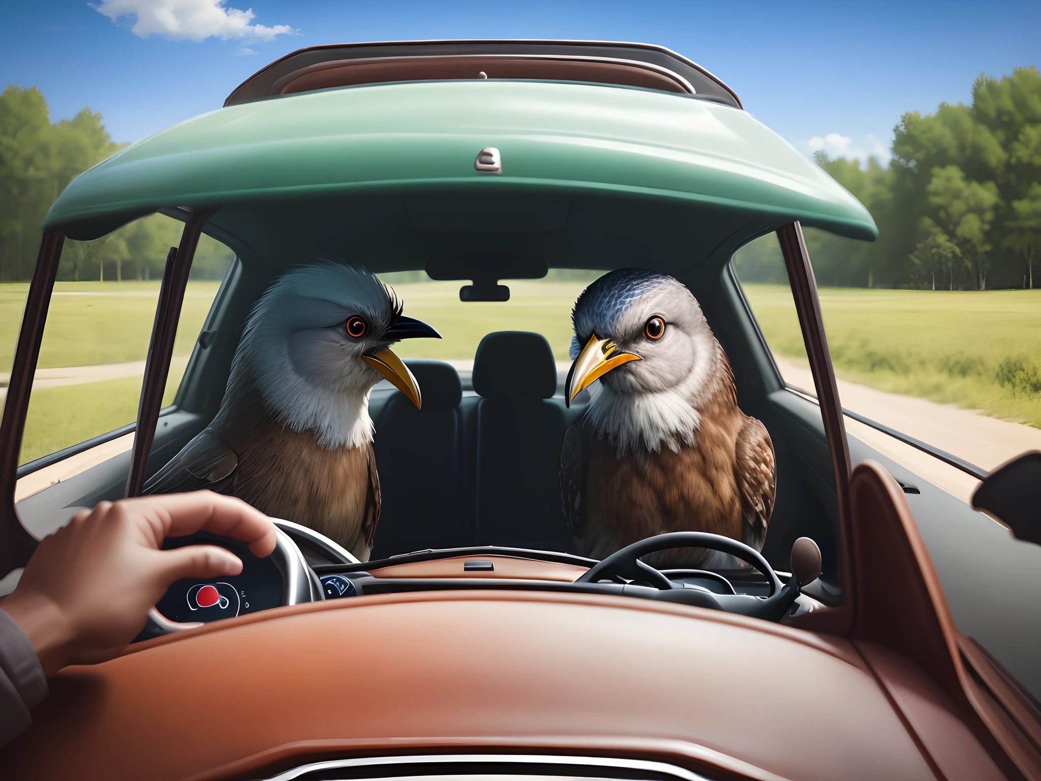The cuckoo rides behind the wheel