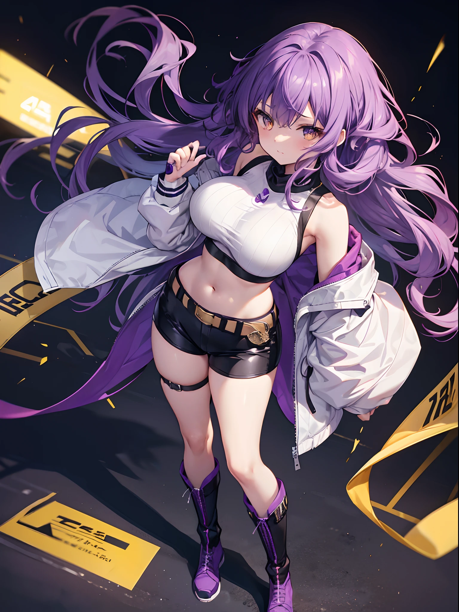 ,confident ,hot woman, beautiful , cool boss charecter ,weapons , epic ,Splash art , warrior ,armour , detailed human face ,hair