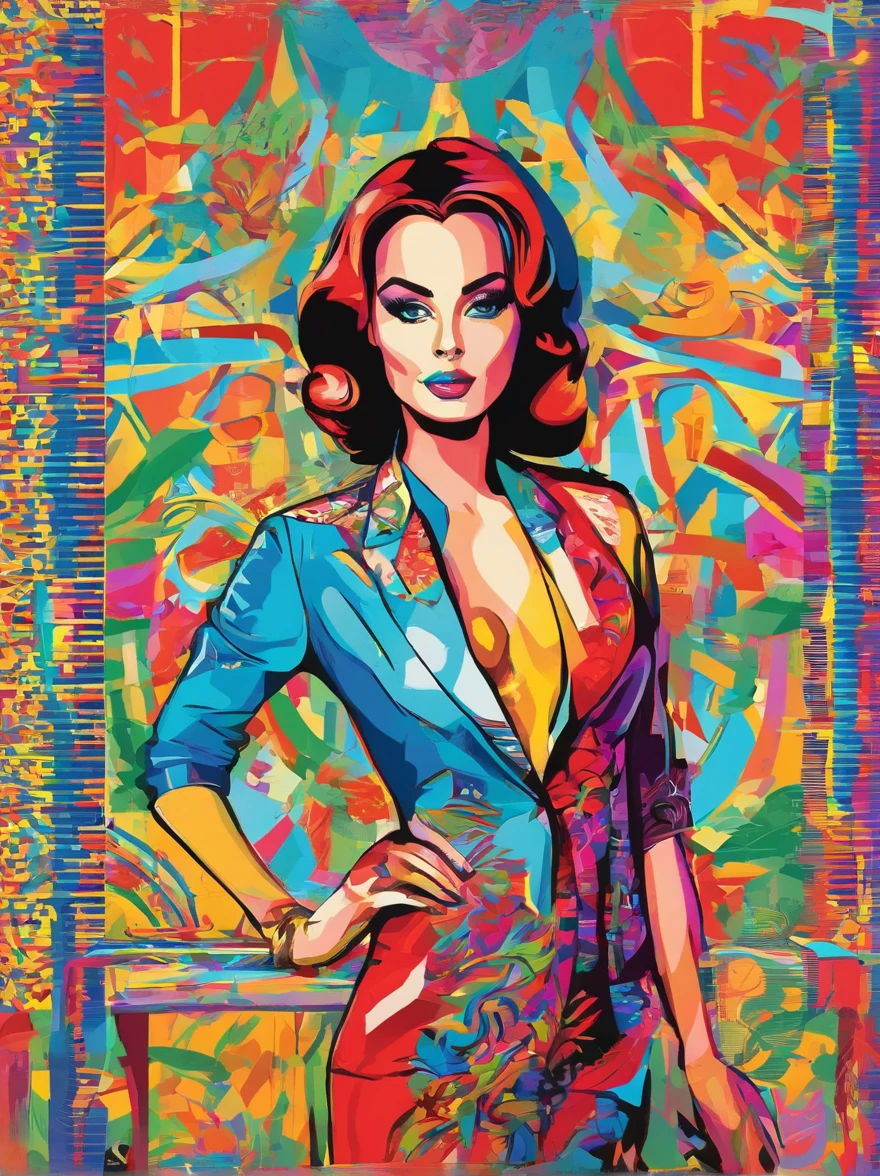 elegant girl, sexy, club(art inspired in Bill Sienkiewicz). oil painting)