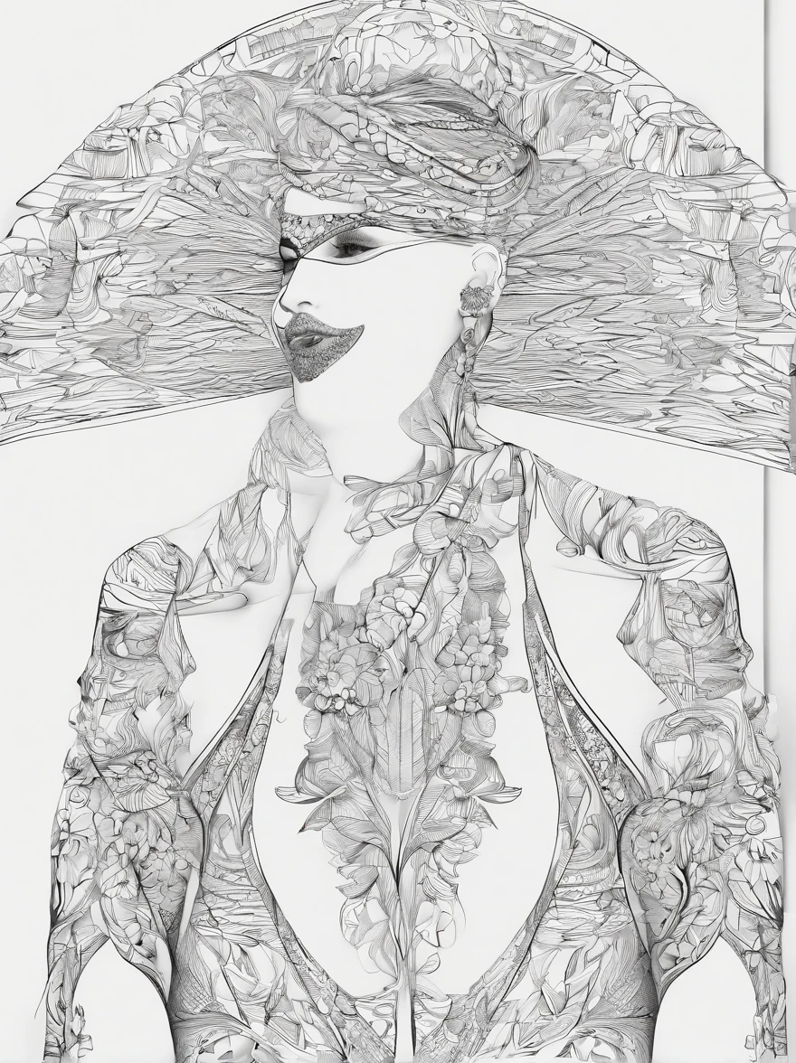 A high-fashion,Dress up in style,Full body standing painting,3D立体,Detailed textures,High definition