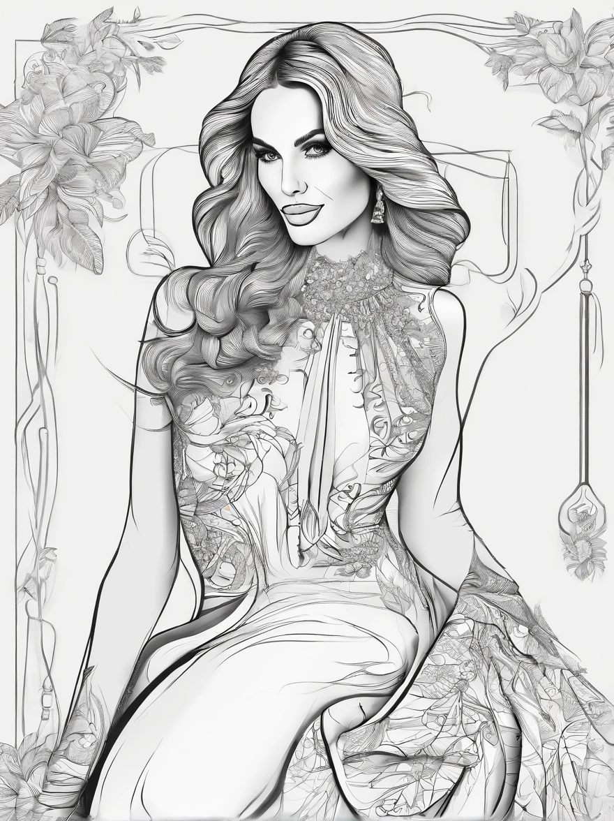 A high-fashion,Dress up in style,Full body standing painting,3D立体,Detailed textures,High definition