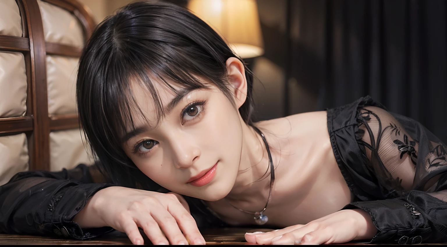 03
(Black Shorthair:1.3), (a 20 yo woman), (A hyper-realistic), (masutepiece), (8KUHD), Looking at the camera, Beautiful woman, A smile, (Tiger Design Clothing)