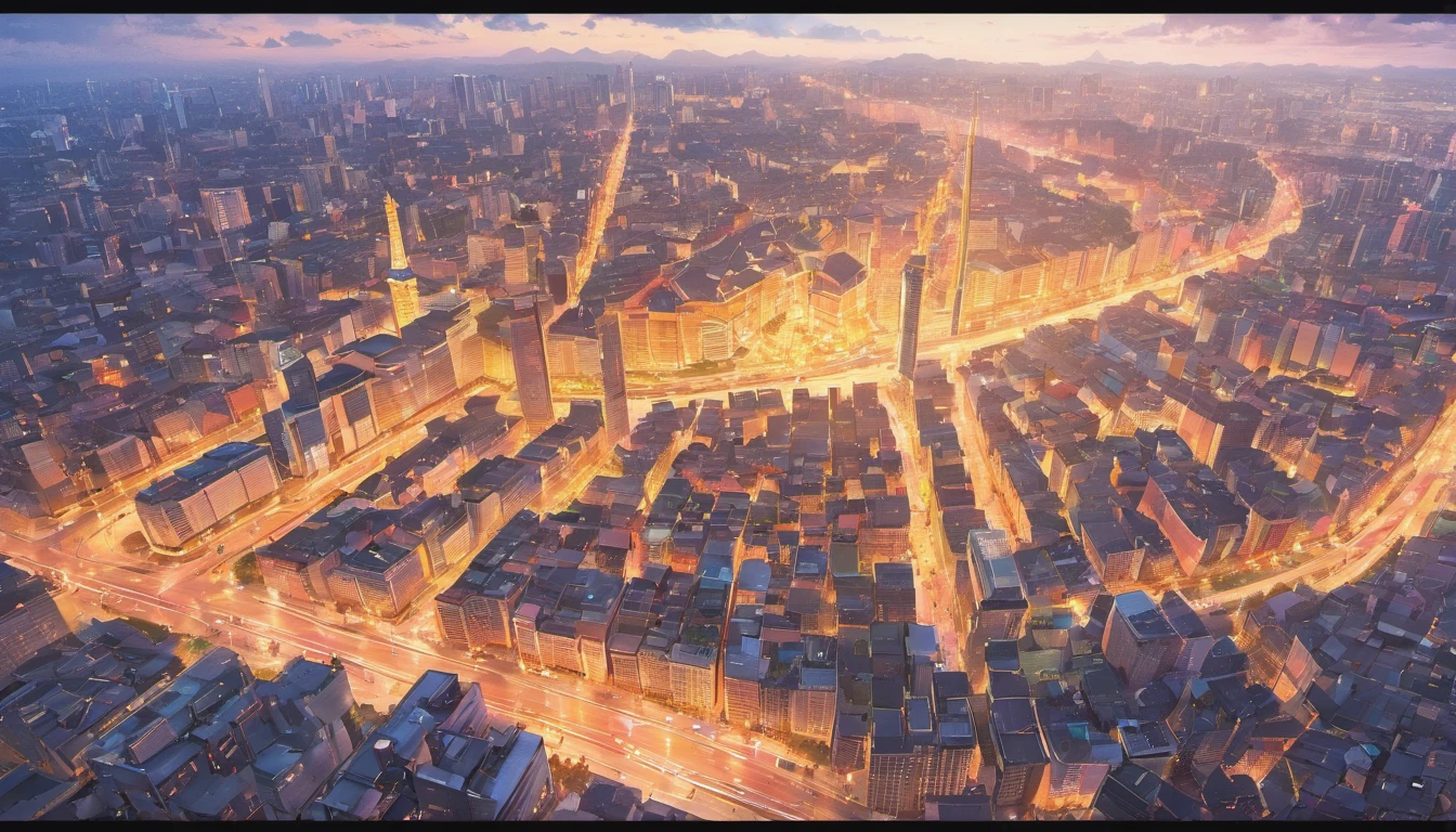 Design a photo of Ho Chi Minh City in Vietnam, including Land mark81, Bitexco Financial Tower, building, Notre Dame house, Ben Thanh market, transportation system, roads, trees, 1 bus, 1 tram, 1 car , sky above, clouds, flock of birds flying.