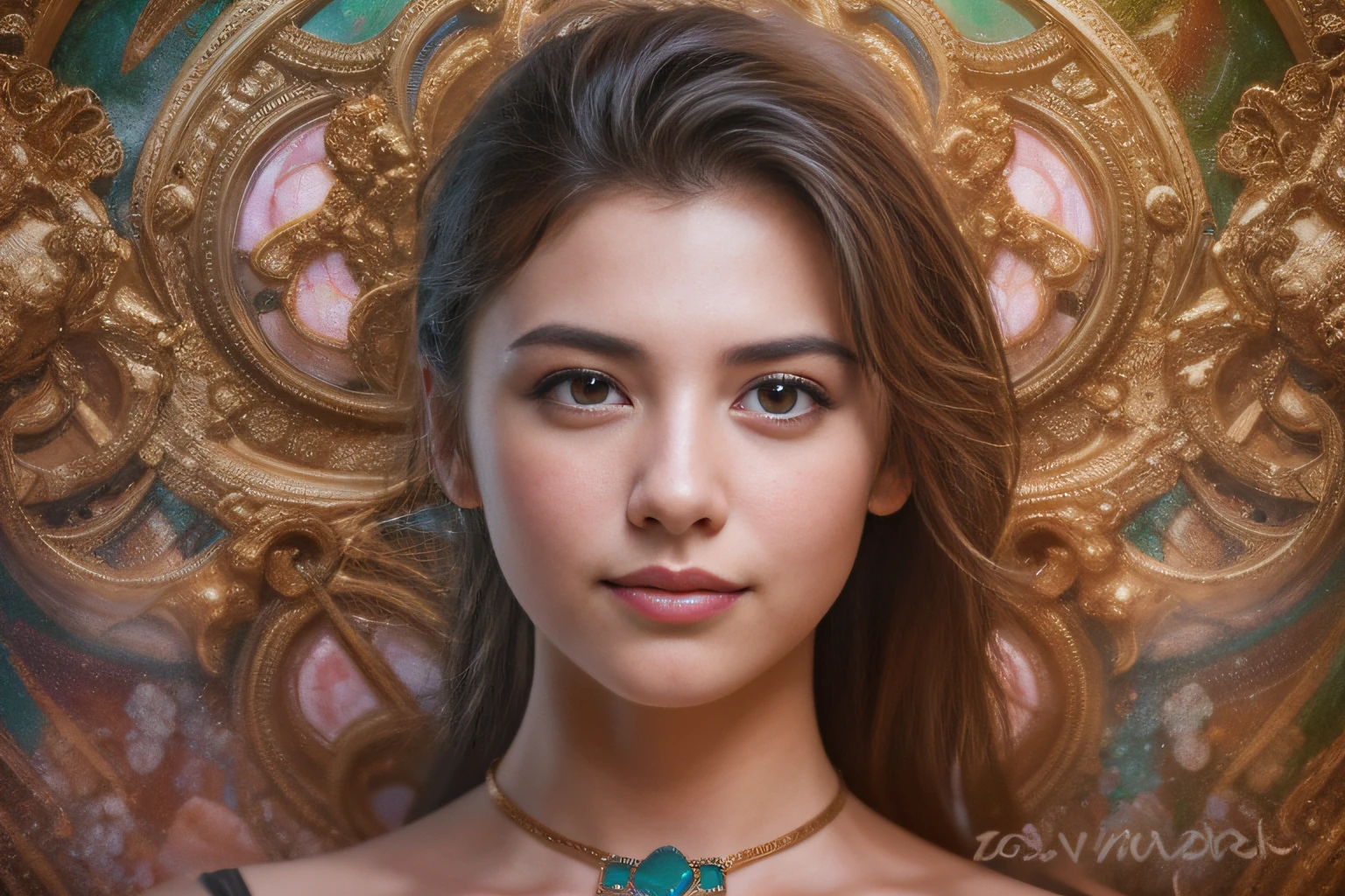 (2 beautiful age Italian girls:1.6), intimate friends, (They are holding each other:1.2), kissing her cheek or breast,(Detailed iridescent bodysuit with beautiful fractal or marble design:1.5), (Beautiful and d delicate ruby, topaz, emerald and sapphire jewelry:1.6), Complex and colorful biomechanical bodysuit, Zentangle, mandalas, Entangled, Vulgarity, beautiful breast, (Open legs:1.4), on the bed, obscenity, (Lewd smile:1.2), coarse, Obscene, mean, (raunchy:1.2), (Immoral:1.2), Lachish, (small breasts with beautiful raised pink areolas:1.5), (Cameltoe), (Expression of ecstasy:1.2), Photorealistic, Official art, Unity 8k wallpaper, 8K Portrait, Best Quality, Very high resolution, (Incredibly beautiful nature background:1.6), One girl, One beautiful teenitalian girl, (18 years old:1.5), (Sexy and glamorous:1.1), (A coquettish expression:1.6), (seductively smiling:1.6), (Full body), (erotic posing:1.5), Beautiful seductive face, Portrait, (Thick eyebrows:1.2), (Big purple eyes:1.2), Beautiful eyes with fine symmetry, (Ultra detailed eyes:1.4), (High resolution eyes:1.1), Intimate face, (ultra detailed skin texture:1.4), White skin, pale skin, Perfect Anatomy, Thin, (Beautiful toned body:1.1), Hair Bow, (Moist skin:1.1), full of sweat, No makeup, dark circles, Good anatomy, Focus Face, good-looking, (Emilia Clark:0.6) (Emma watson:0.3),(Jennifer Connelly:0.4), (sensual face:1.5), Elegant face, Nice, Dolce, Cyberpunk Sci-Fi, (Gauntlets with intricate and beautiful designs:1.2), Blurred background, Blurred foreground, depth of fields, (Motion Blur:1.1), (Small breasts:1.2), Sheer breast, (beautiful boob:1.2), (NSFW:1.4), large hips, drivel, Juice stain, grabbing on breasts, (Slim and toned body:1.5), (Low-cut punk medieval armor:1.2), (Bright chrome gold lingerie with sharp reflections:1.2) (Pedras preciosas:1.2),