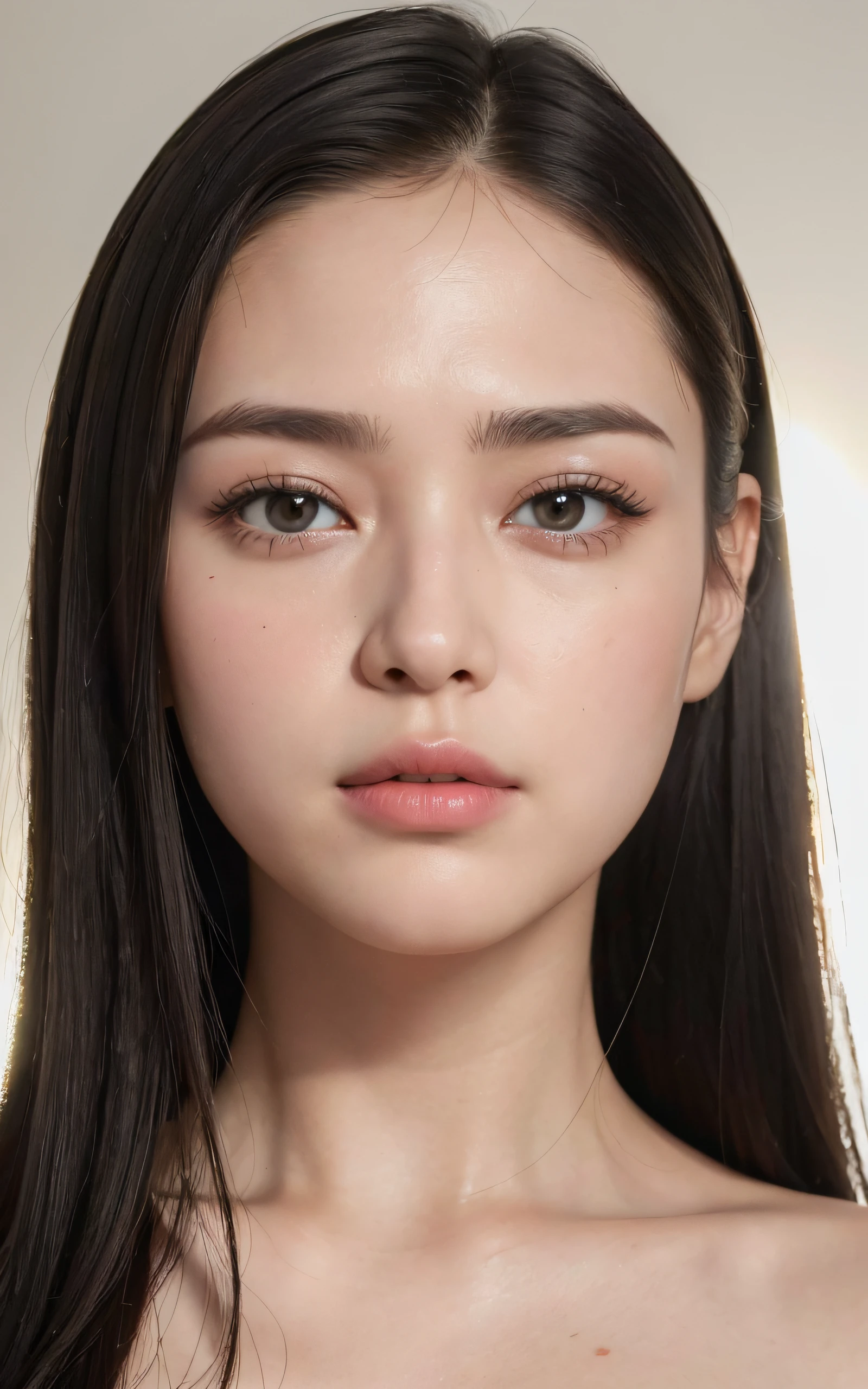 An Arab girl, Arab features, black hair, white skin, sharp and cute eyes, thick eyebrows, a middle nose, beautiful teeth, a beautiful, distinctive mouth, very beautiful Arab eyes, a realistic Arab eye, very realistic features, very beautiful, high resolution, super accurate. 8k hdr