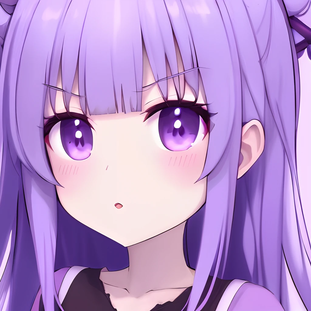 (masterpiece,best quality,ultra_detailed, highres, absurdres:1.2),Emoticon packages,1girl, solo, purple_hair,v-shaped eyebrows,glaring