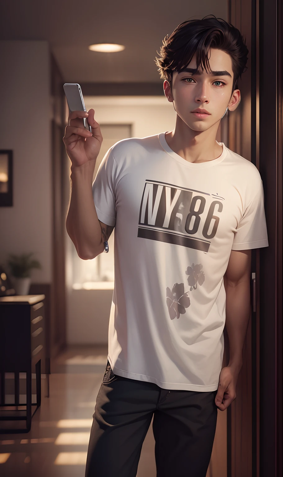 Handsome boy ultra realistic,-v4