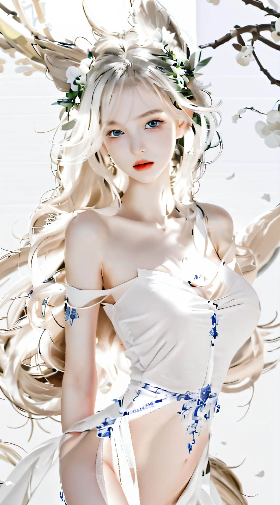 Highest picture quality、raw photography、超 High accuracy、Cute girl at the age of 18 years、Limited to one person、Topless、Remove sexy transparent underwear、Beautiful eyes of detail、Very slender eyes、beautiful eyelashes、Beautiful double eyelid、White Wall Room、White roof、beautiful waist、Very slender legs、、Slender Fitness,Focus on lying in bed,shy expression,white stockings,Long legs full body photo,Open your legs