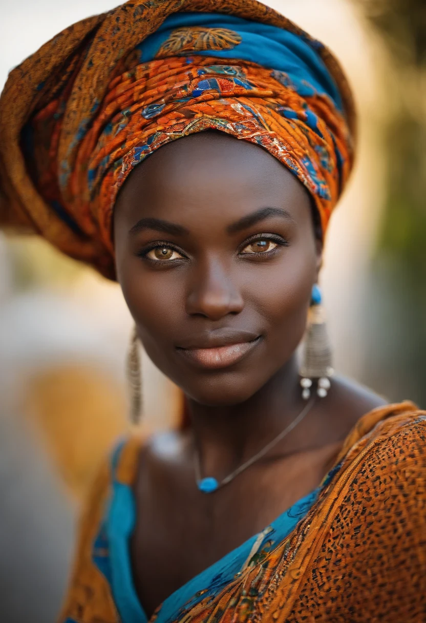 An attractive 23-year-old half-Gambian and blue-eyed Swedish woman
