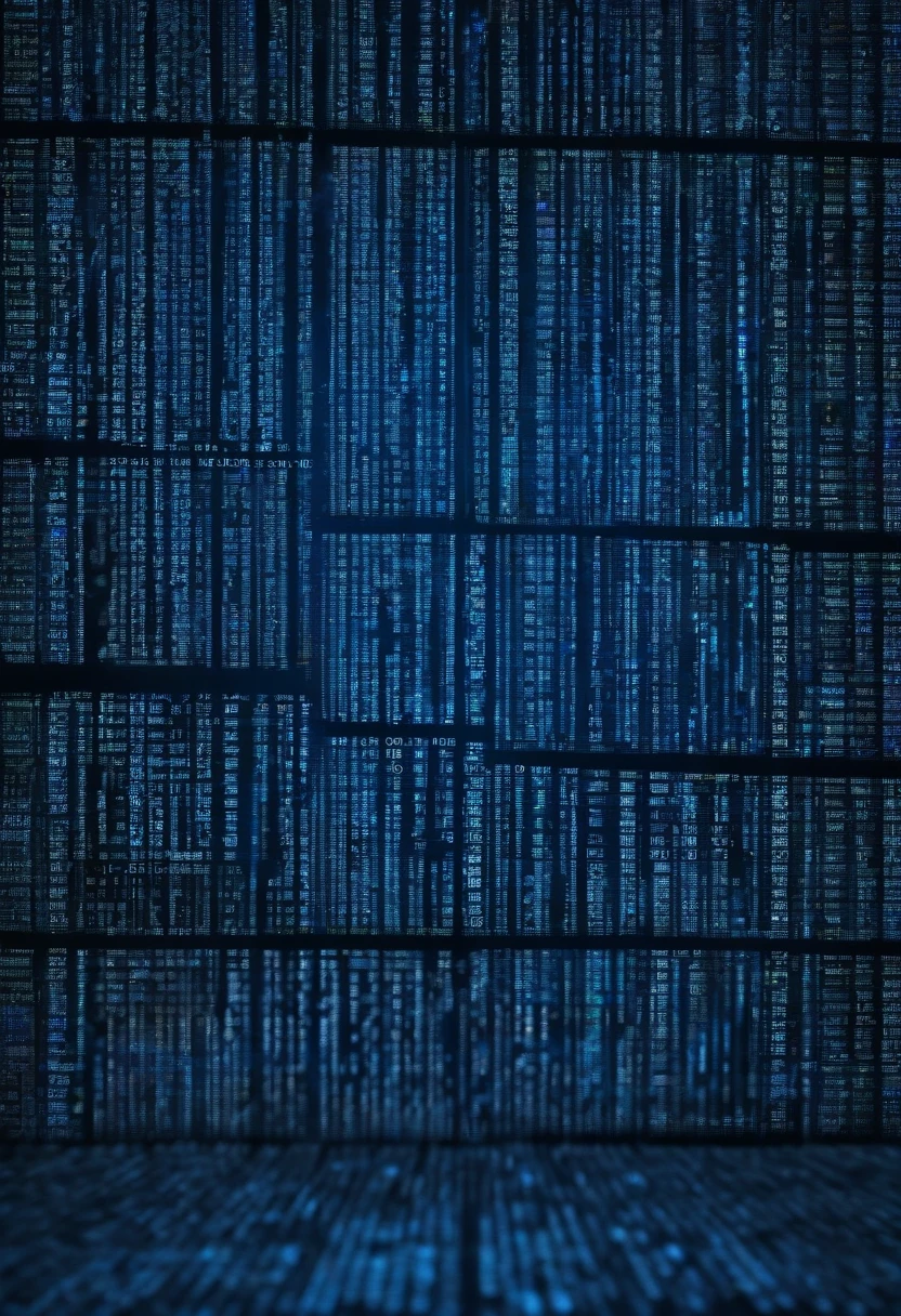 Computer programming source code., blue