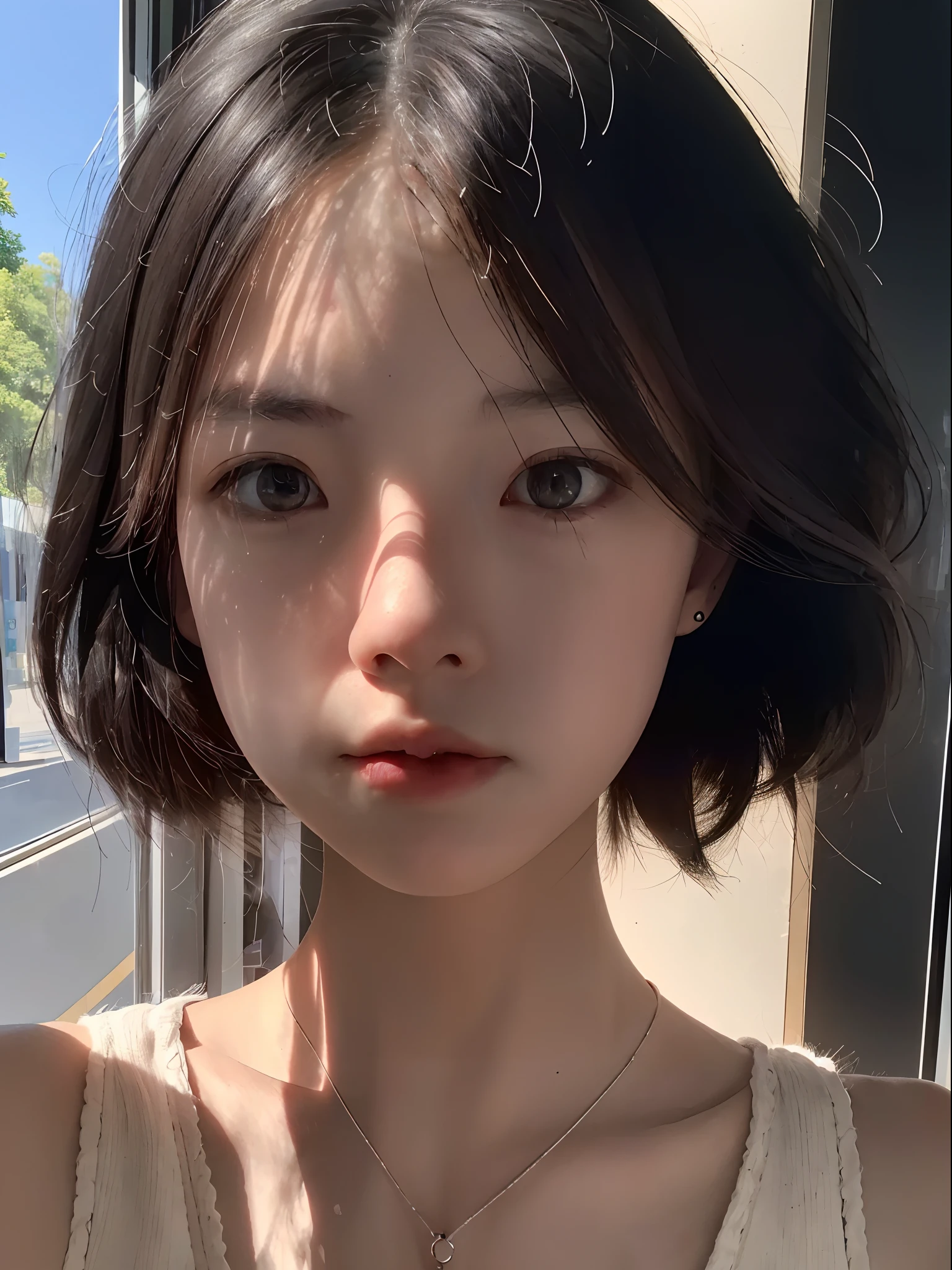 best qualtiy,RAW photos,(tmasterpiece:1.2),realisticlying,A high resolution,1girl, glowing eyes,symmetry,cinmatic lighting,depth of fields,