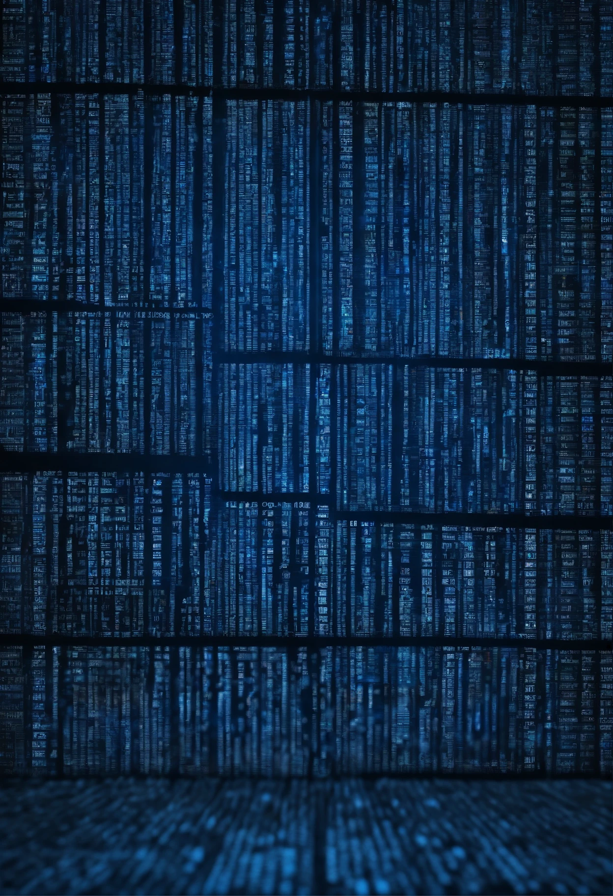 Computer programming source code., blue