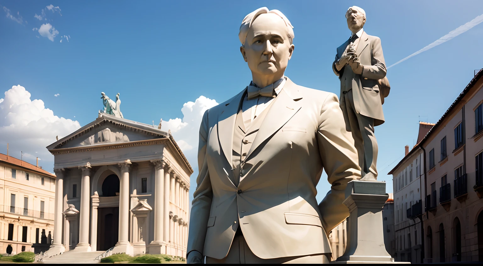 thomas edison estatua de marmore