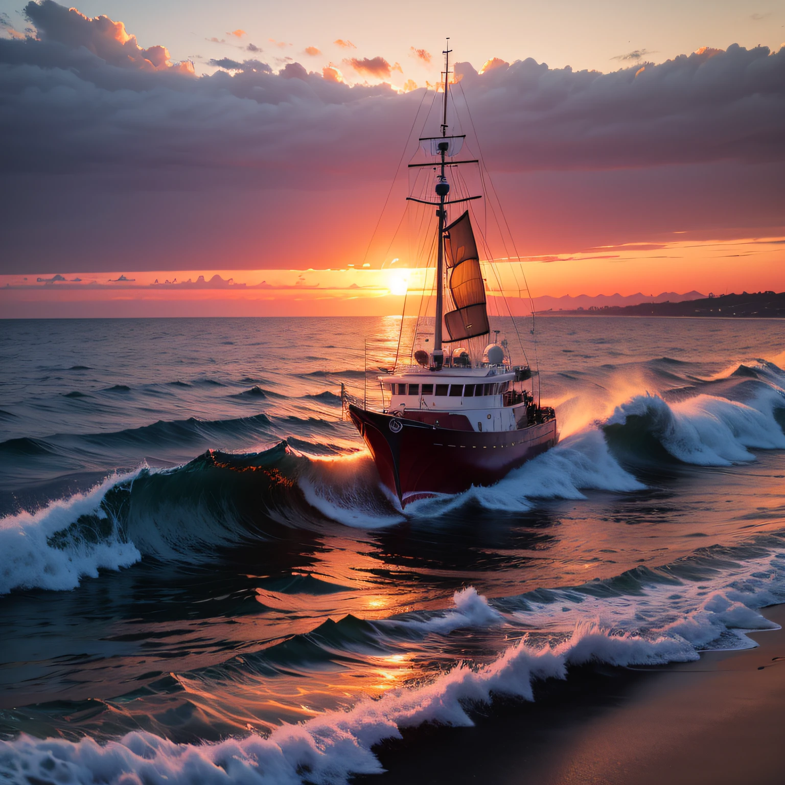 Sunset from the sea