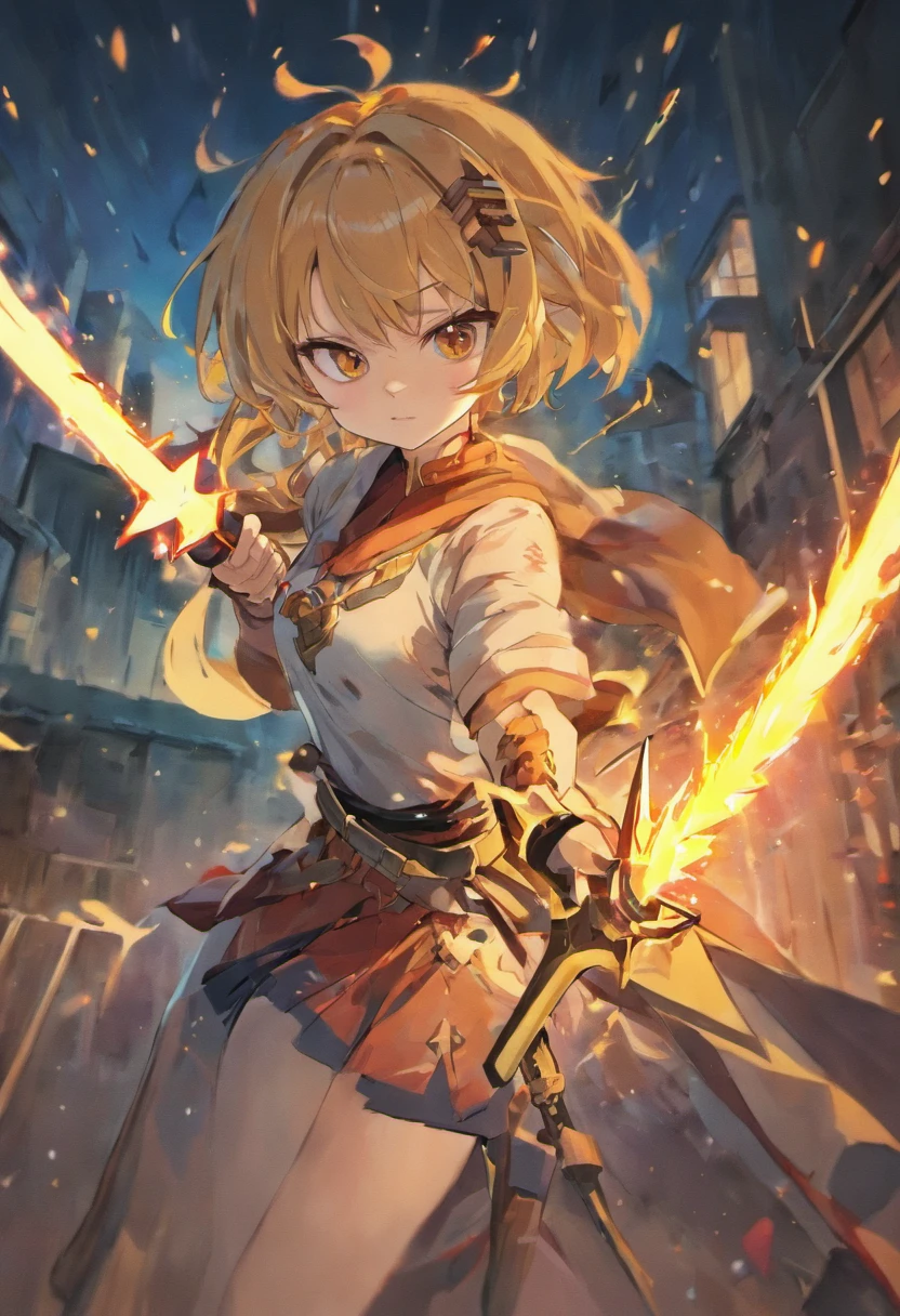 Menina anime com cabelo laranja e uma espada em um fogo, Impacto de Ayaka Genshin, protagonista feminina 👀 :8, ayaka jogo genshin impact, badass anime 8 k, cushart krenz arte chave feminina, Melhor Anime 4K Konachan Wallpaper, Demon Slayer rui fanart, protagonista feminina, segurando uma espada flamejante, arte detalhada do personagem de anime