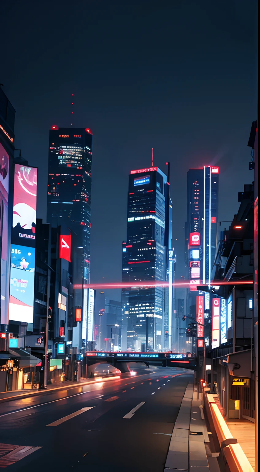 Best Quality, 8k, 32k, Masterpiece, UHD:1.5, cyberpunk Tokyo, ultra detailed looking up, City center