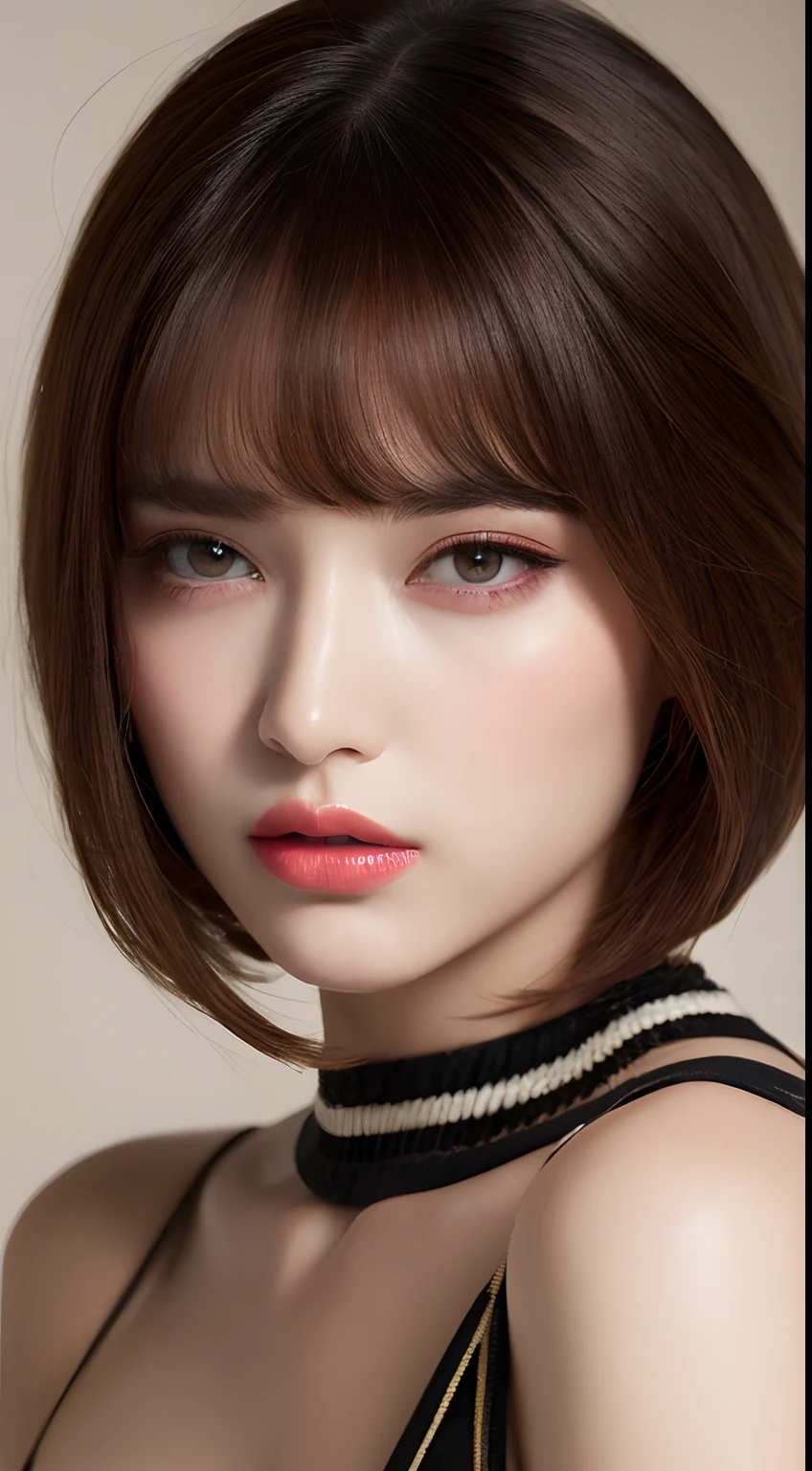 Best quality, 2024 trend makeup for Pirate female model, Curtain Bangs and Shag Haircut, editorial fashion, street outer , transparent/translucent medium, detailed eyes, plump lips, hyper resolution