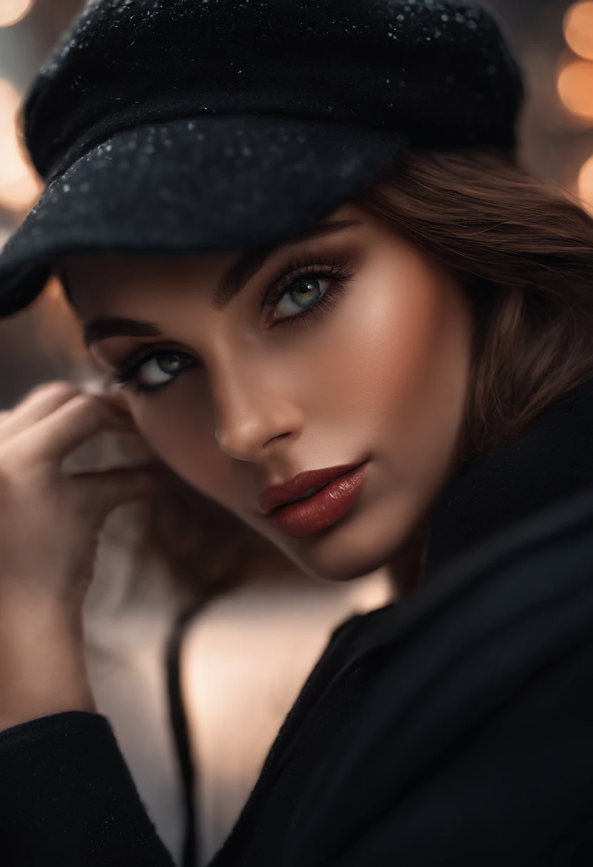 beautiful detailed eyes, beautiful detailed lips, extremely detailed eyes and face,long eyelashes, realism, high resolution, vibrant colors, urban setting, street view, nighttime scene, atmospheric lighting, moody ambiance, shadows and highlights, confident pose, serious expression, dynamic composition, cinematic style.