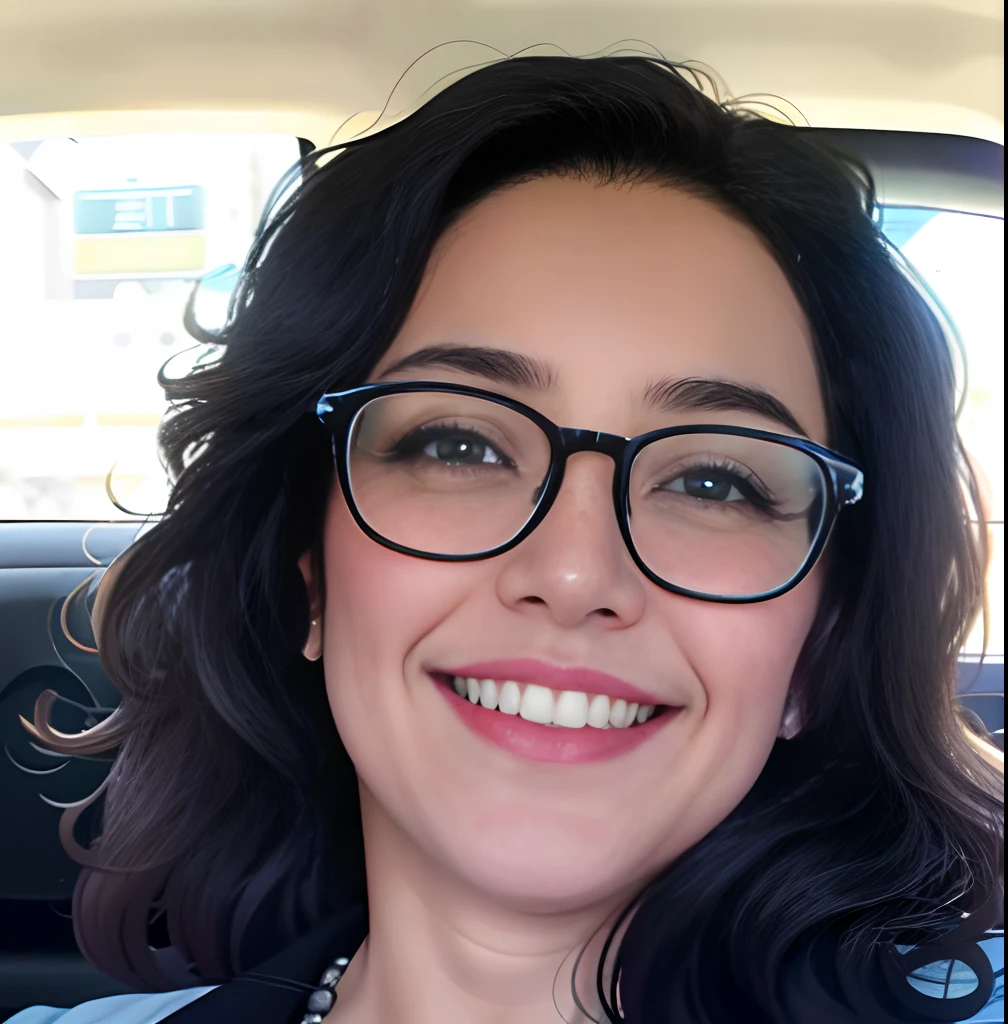 Smiling woman with glasses in a car, Alanis Guillen, Roxie Vizcarra, taken in the early 2020s, 38 anos de idade mulher, Mulher de 38 anos, Lorena Avarez, Foto tirada em 2018, taken in the late 2010s, Karla Ortiz, imagem de perfil, Foto do perfil