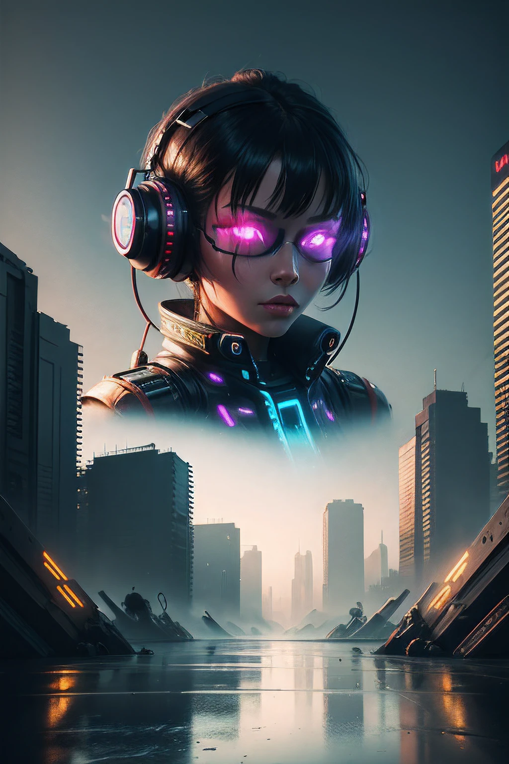 8K oil painting,cyber punk