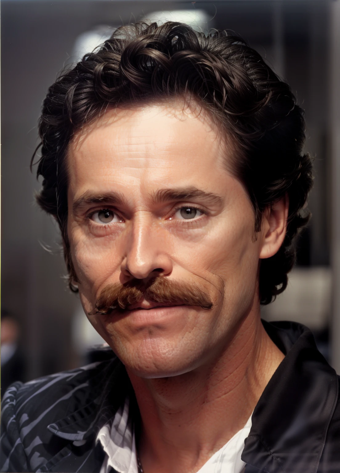 Black and white photo of a man with a mustache, Photo de presse AP, Photo AP, Photo de journalisme, 1981, serial killer, 1 9 8 1, 1979, 1 9 7 9, Vintage photo from The Associated Press, Glossy details, Winning, Regard intense, by Enrique Tábara, Regard intense