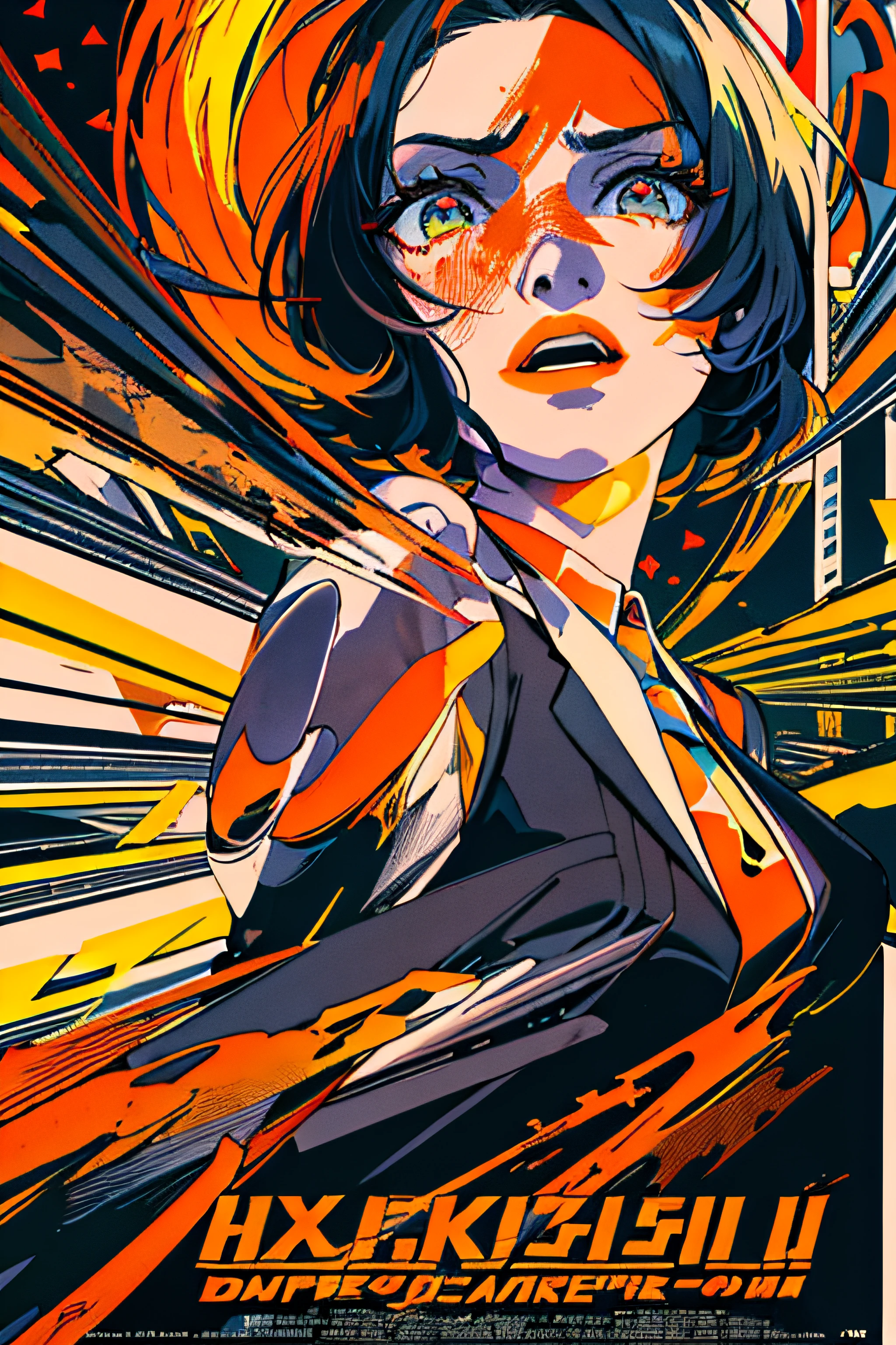 (((dramatic))), (((gritty))), (((intense)))) The movie poster features \(Masterpiece, Best Quality), 8k Wallpaper, highly detailed, poster, vintage spy film, 1960s, sexy erotic female spy thriller cinematic movie poster, Bauhaus, shapes, lines, abstract, propaganda, mid century modern, movie poster, vintage, The text is bold and eye-catching, with catchy slogans that add to the overall drama and excitement. The color palette is dominated by dark colors, dotted with bright colors, giving the poster a dynamic and visual impact, tachi-e (magazine:1.3), (cover-style:1.3), fashionable, woman, vibrant, outfit, posing, front, colorful, dynamic, background, element, confident, expressive, holding, statement, attachment, majestic, coiled, around, touch, scene, text, cover, bold, eye-catching, title, fashion, font, catchy, title, bigger, eye-catching, modern, trendy, focused, stylish,