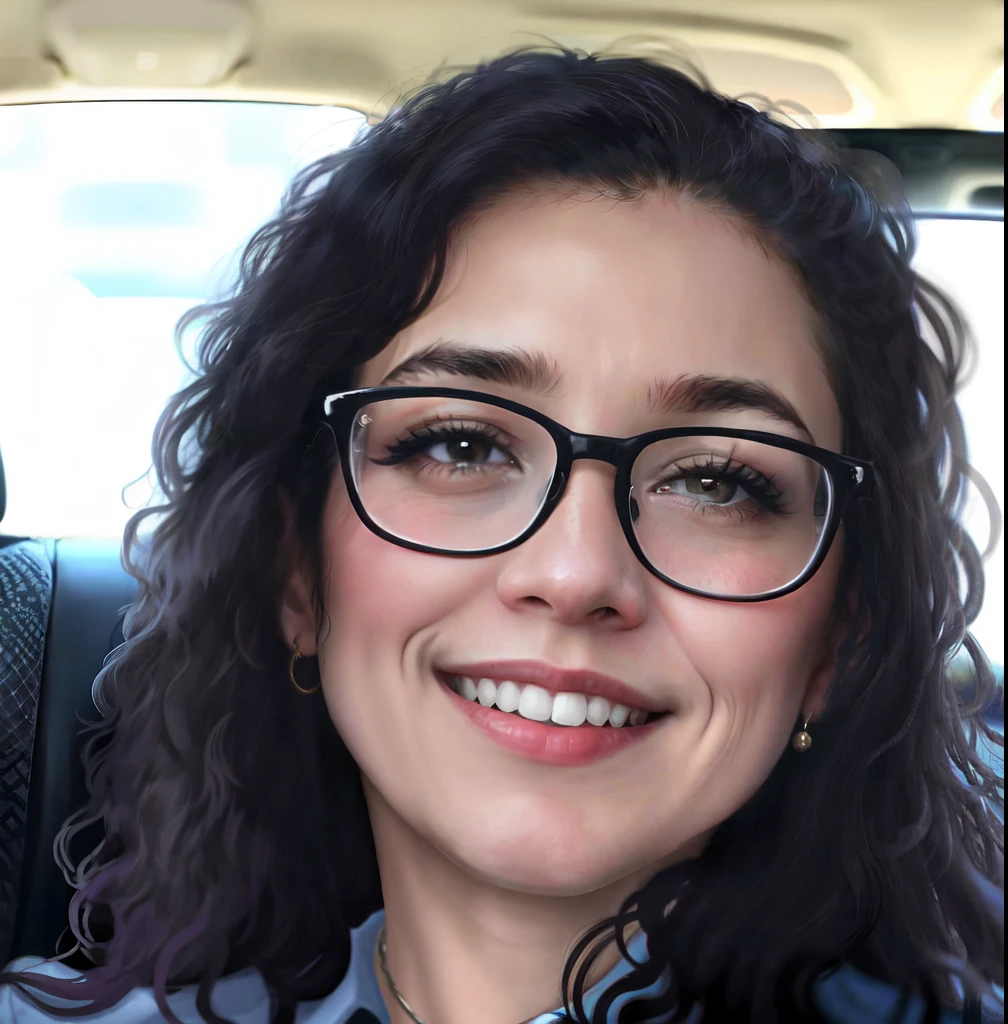 Smiling woman with glasses in a car, Alanis Guillen, Roxie Vizcarra, taken in the early 2020s, Mulher de 38 anos, 38 anos de idade mulher, Lorena Avarez, Foto tirada em 2018, taken in the late 2010s, Karla Ortiz, imagem de perfil, foto do perfil